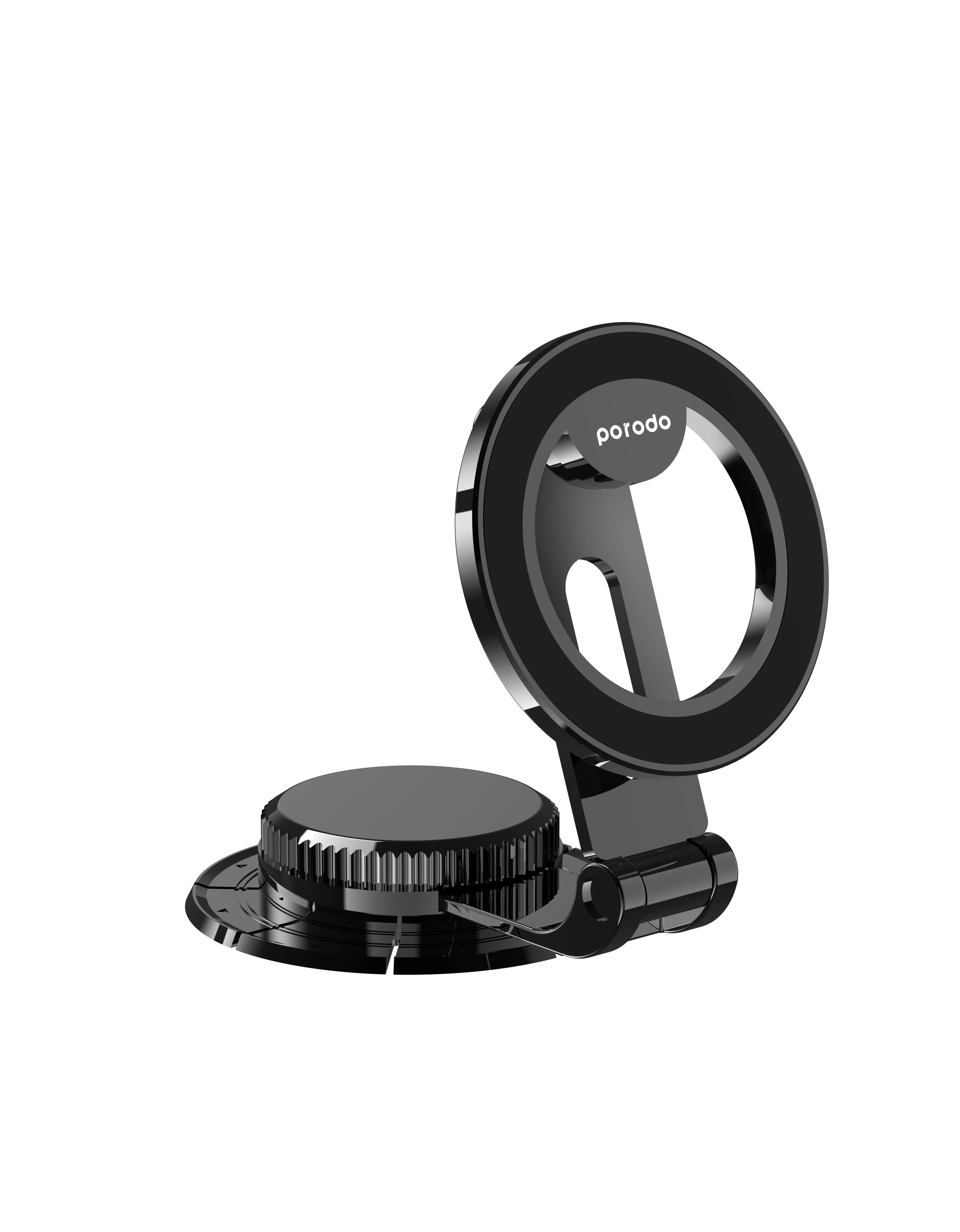Porodo Zinc Alloy Magsafe Dash Mount 360° Rotating Base - Black 4