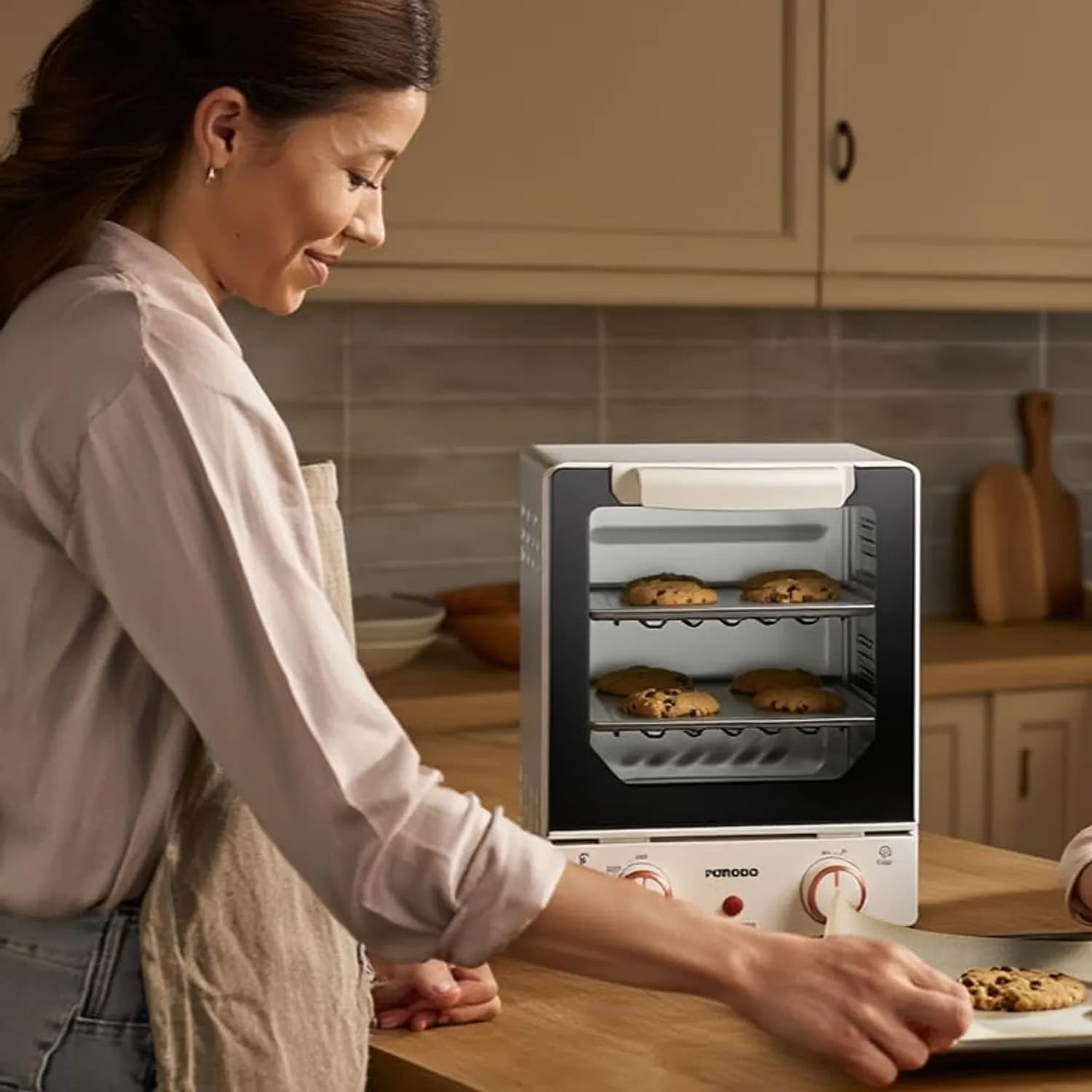 Porodo Mini Oven - 15L, 750W, Smart Heat, White 5