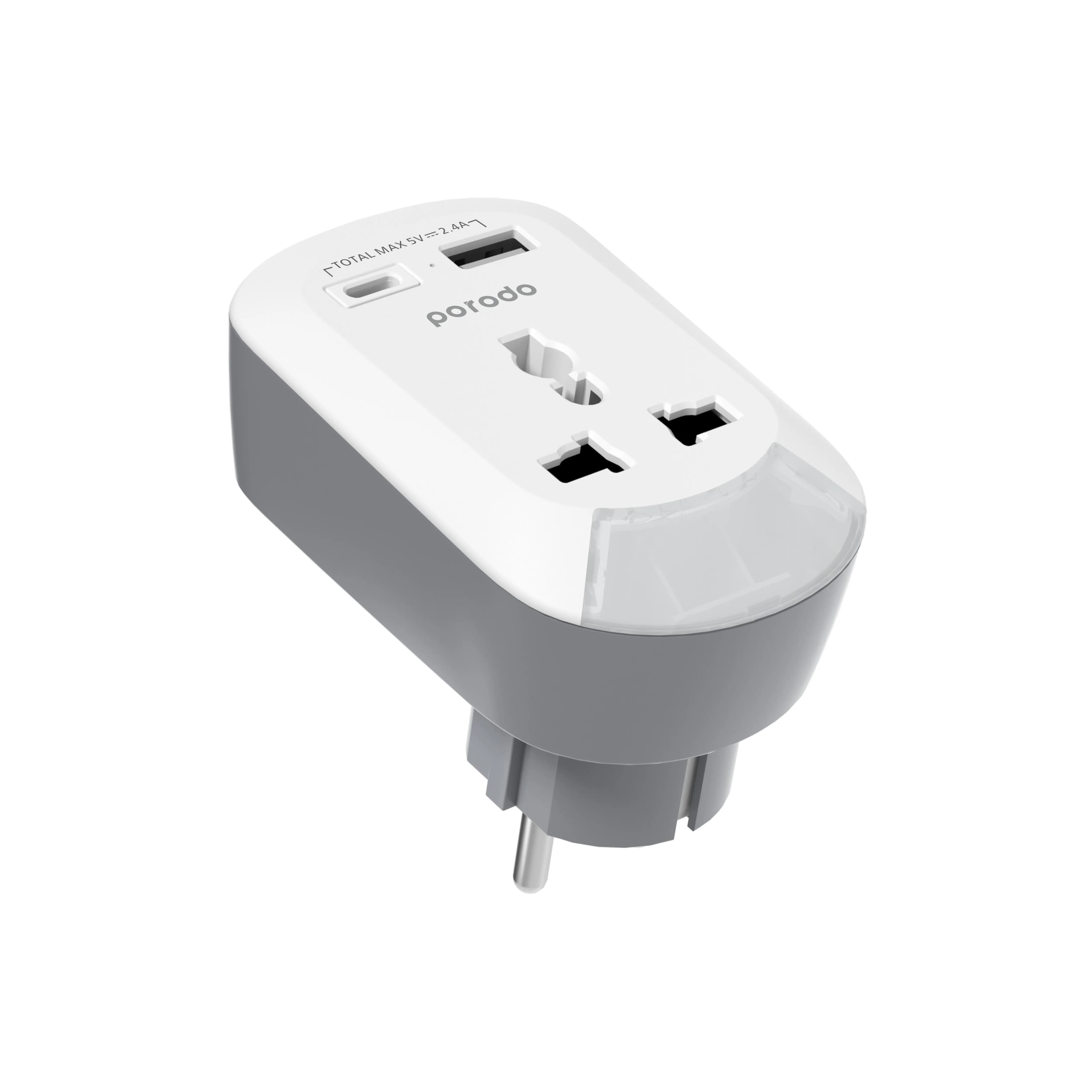 Porodo Universal AC Socket EU Plug Adapter 4