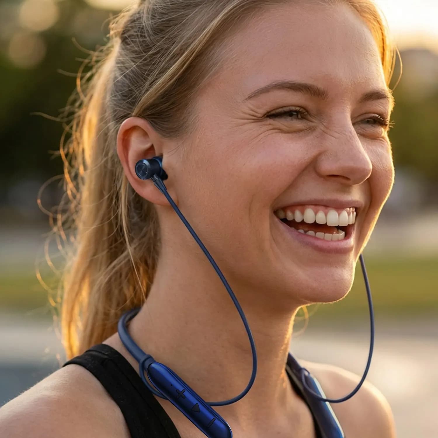Porodo Wireless Headphones Soundtec AURABAND - 20H Playtime, Blue 2