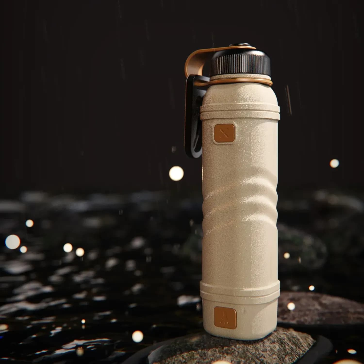 Porodo Power Bank OneGear - 5000mAh, Flashlight & Lighter, Khaki 5
