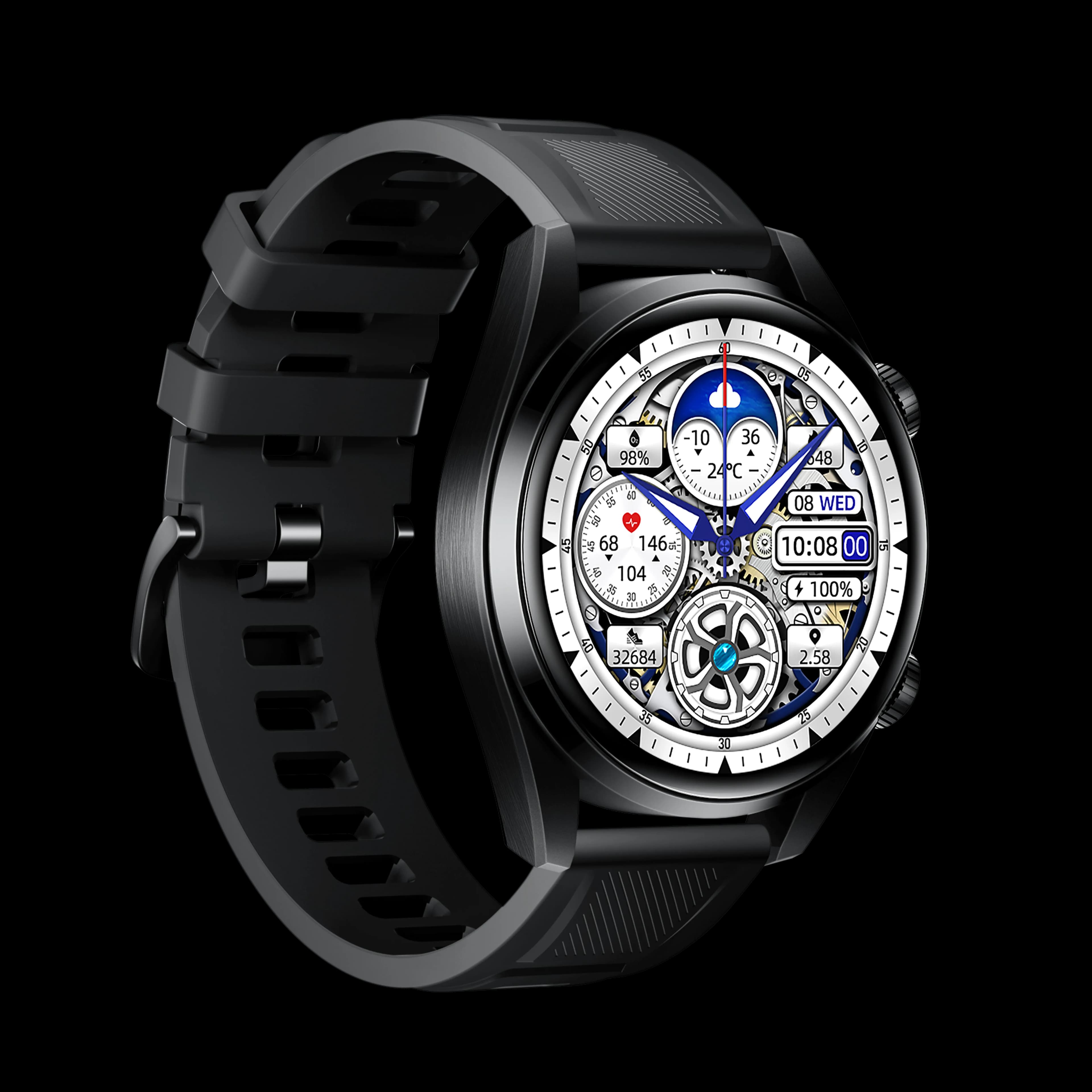 Porodo Nebula Smart Watch with 1.43“ AMOLED Display — Black 4