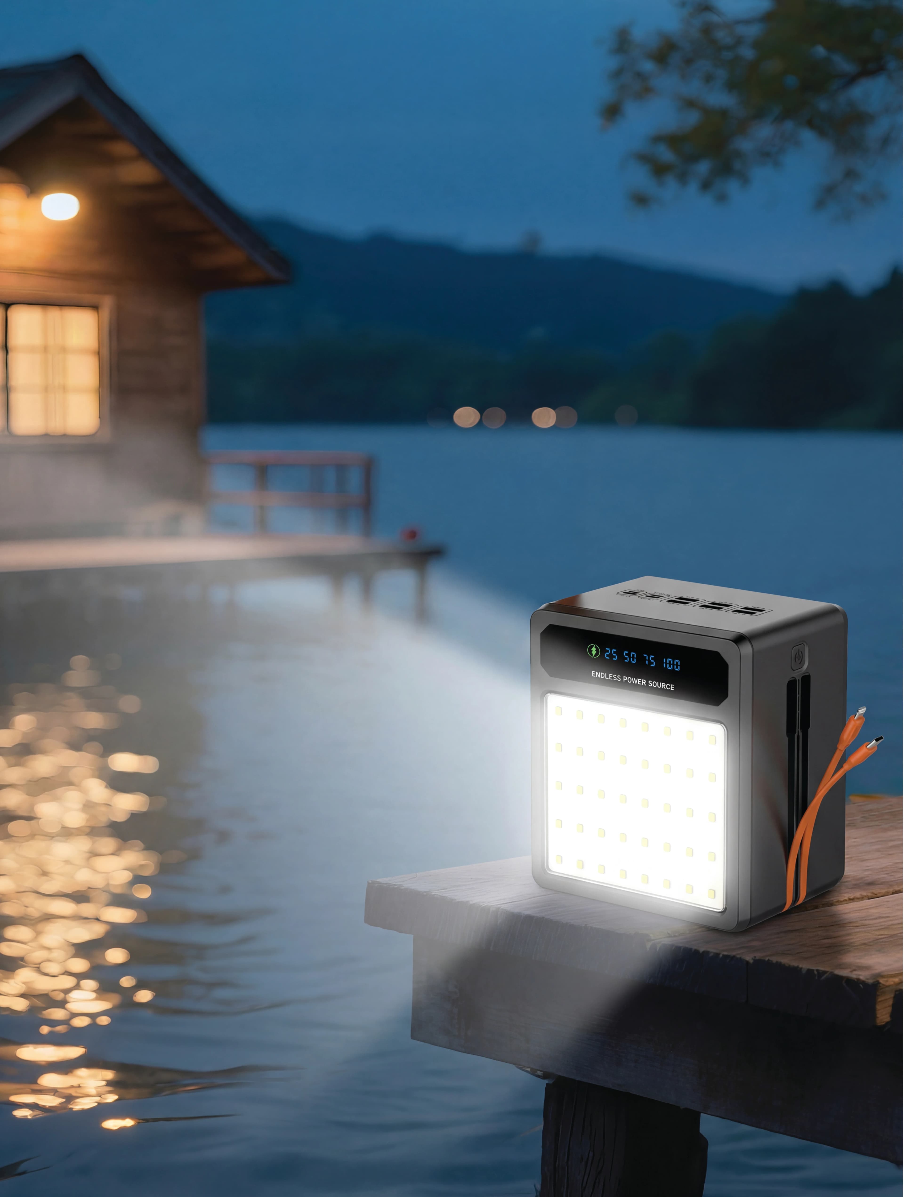 Porodo Solar Power Bank LAROS PDPB160BK - 160000mAh, Black 3