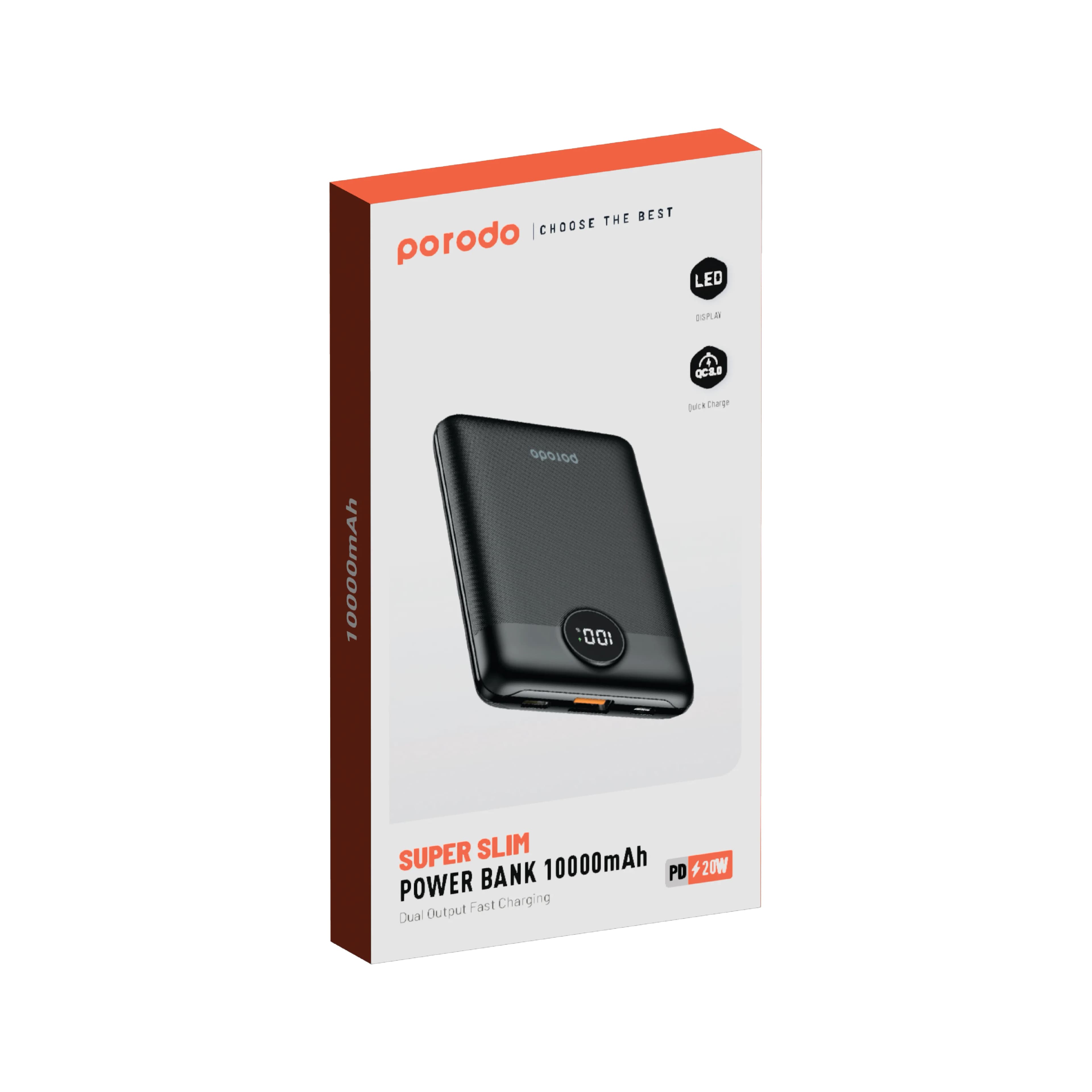Porodo 20W PD & QC3.0 Power Bank 10000mAh 4