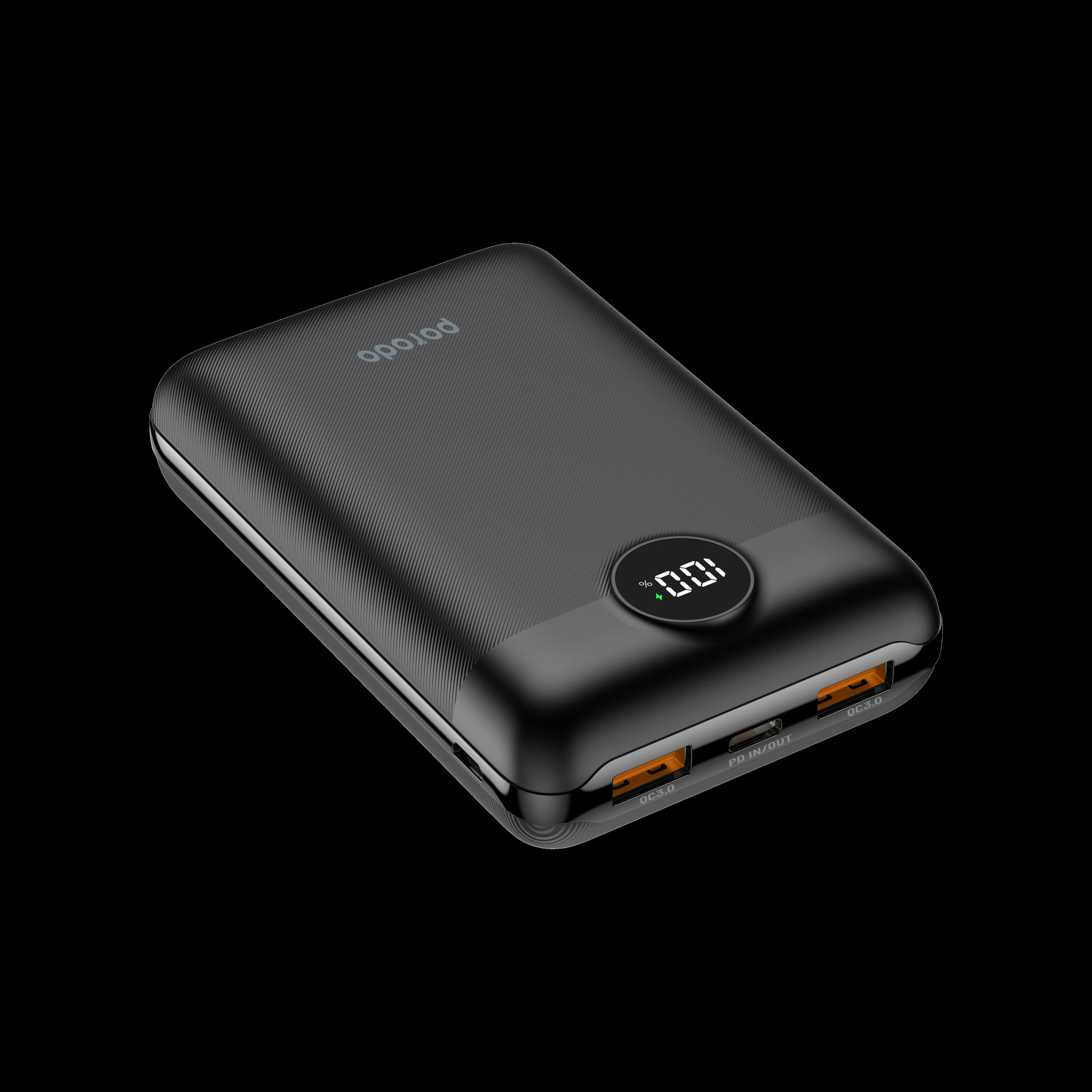 Porodo Super Compact Power Bank 20000mAh PD 20W QC3.0 - Black 1 Porodo Super Compact Power Bank 20000mAh PD 20W QC3.0 - Black 1