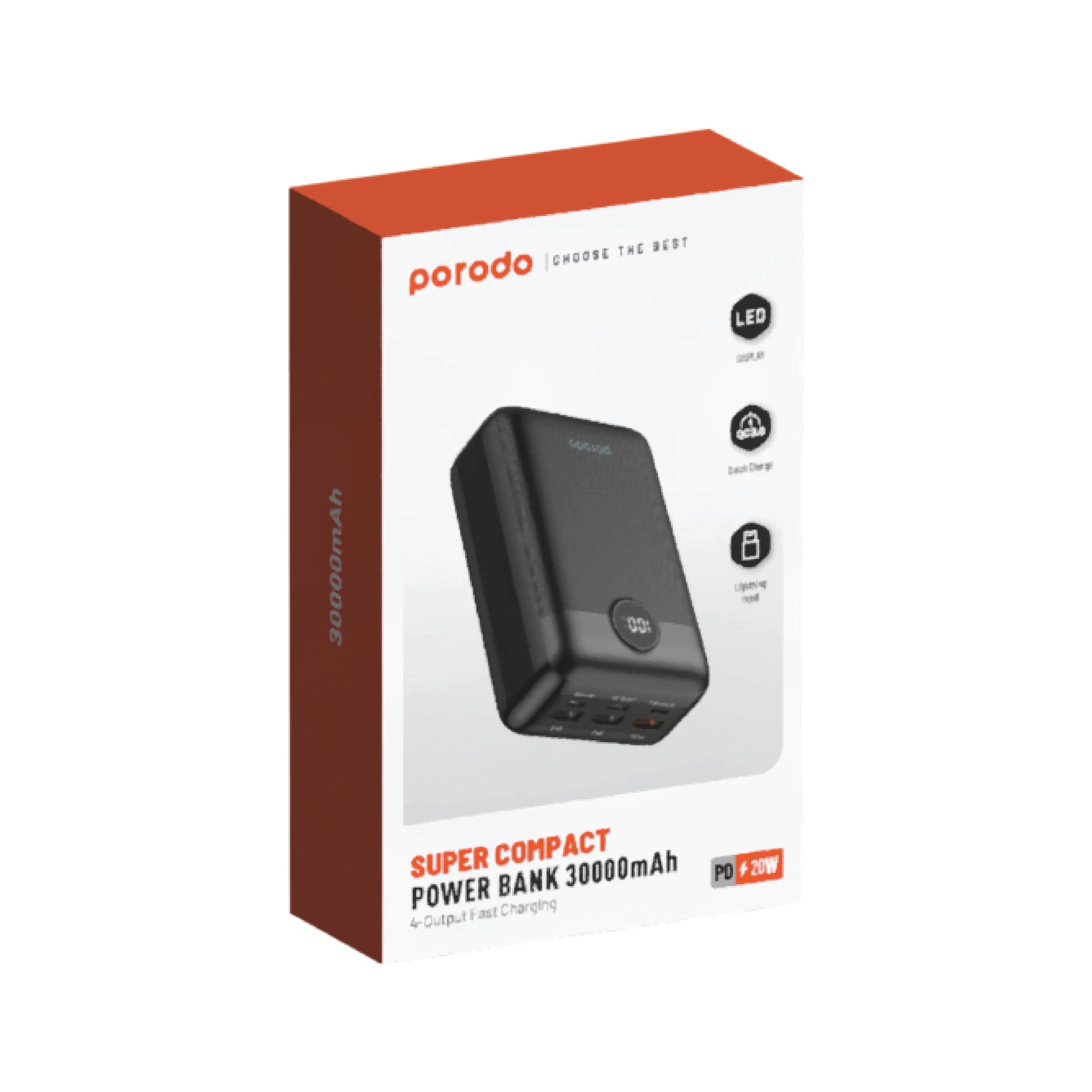 Super Compact Power Bank 30000mAh PD 20W QC3.0 3