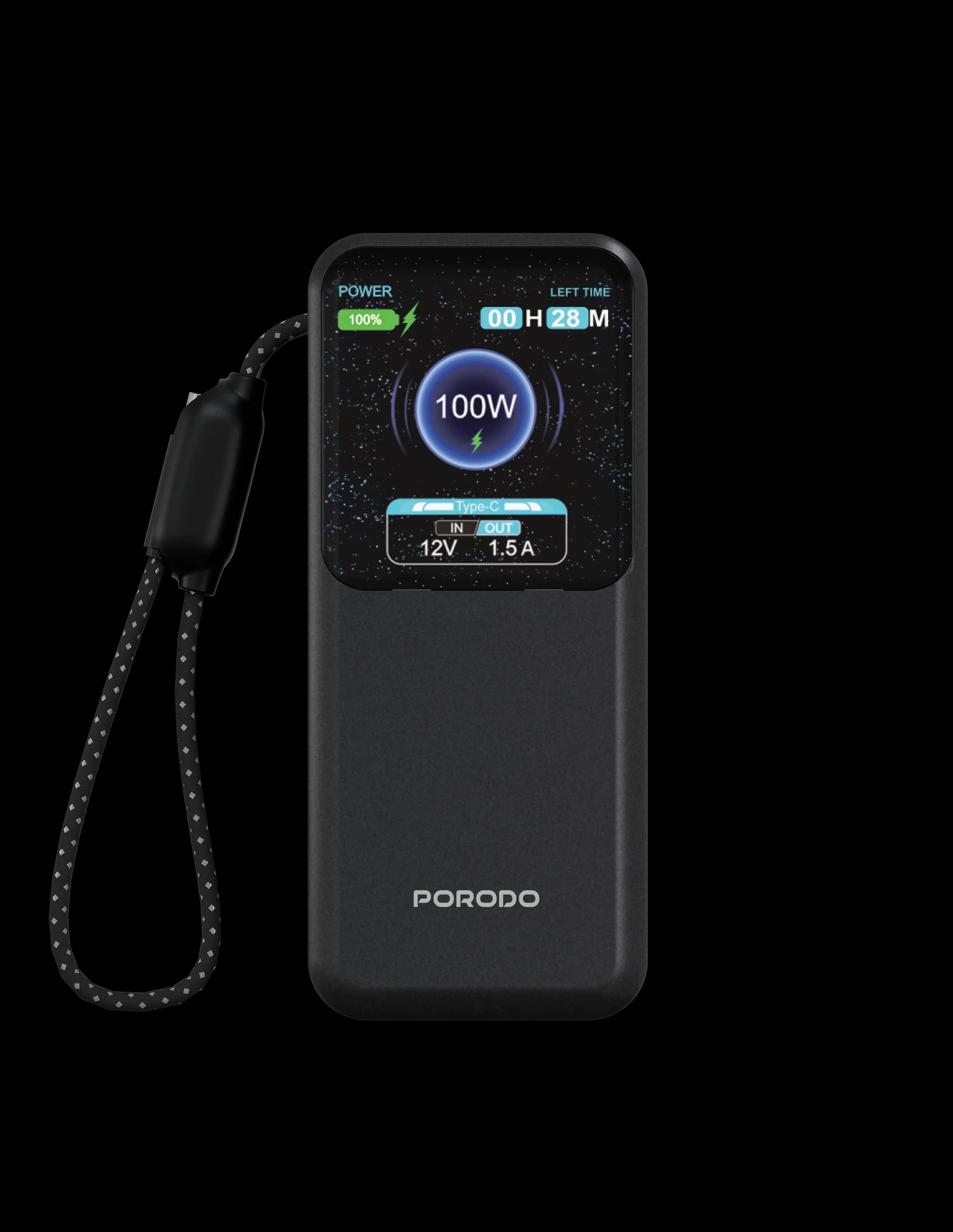 Porodo Fast Charging Cable (PDPBFCH0101BK) 4