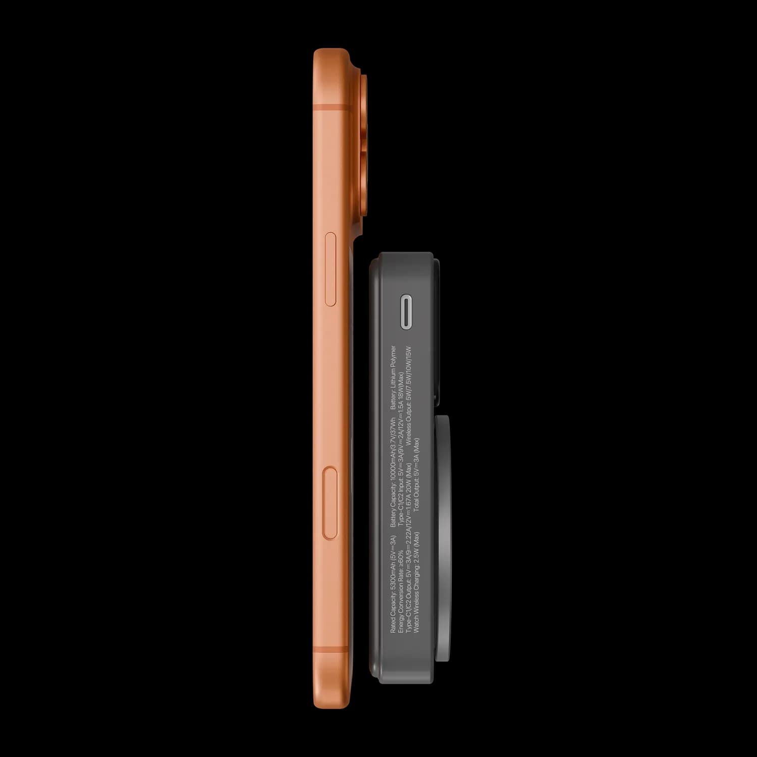 Porodo Power Bank YAS 10000mAh - MagSafe Qi2, PD 20W, Gray 2