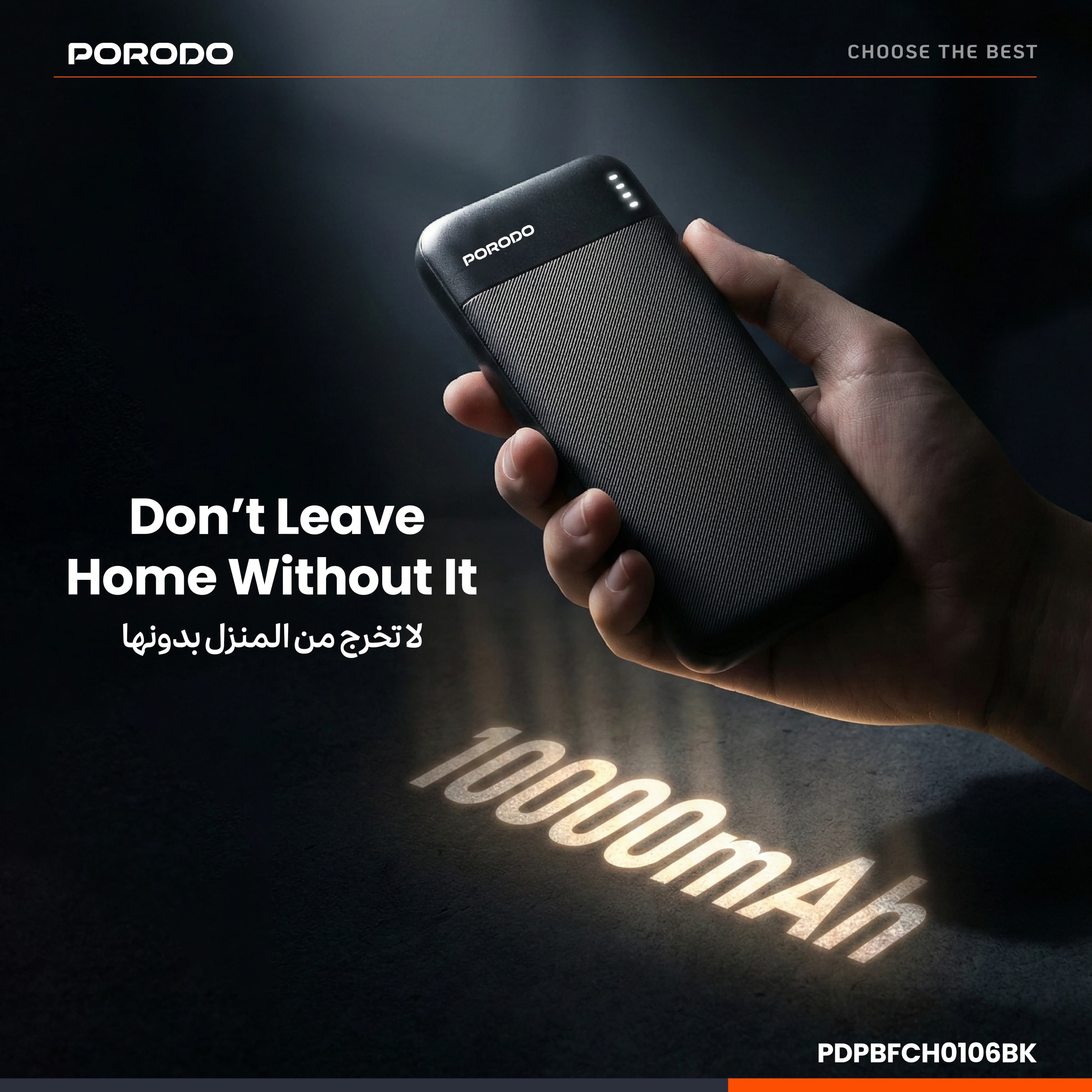 Porodo Power Bank Luna Pro 10000mAh - Black 2