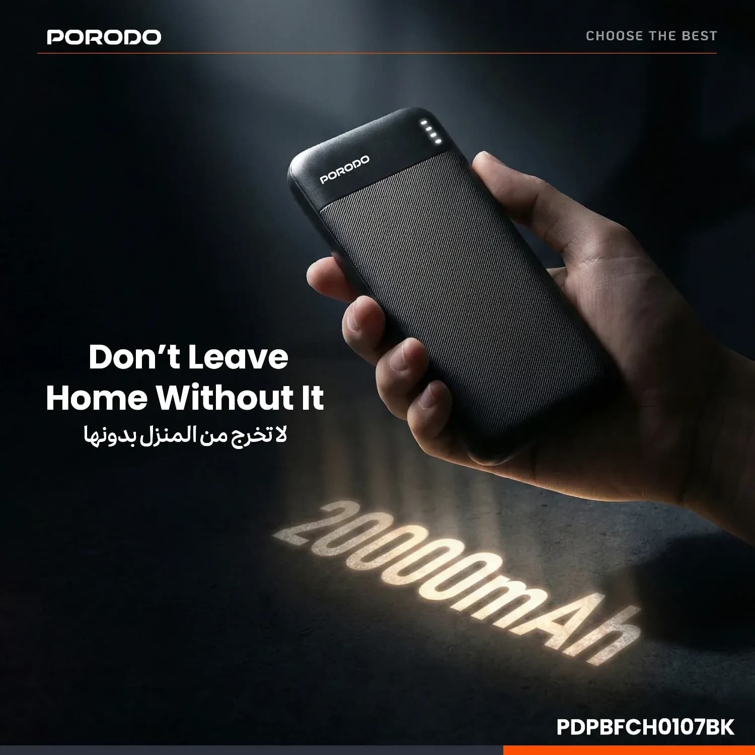 Porodo Power Bank Luna Pro 20000mAh - Black 2