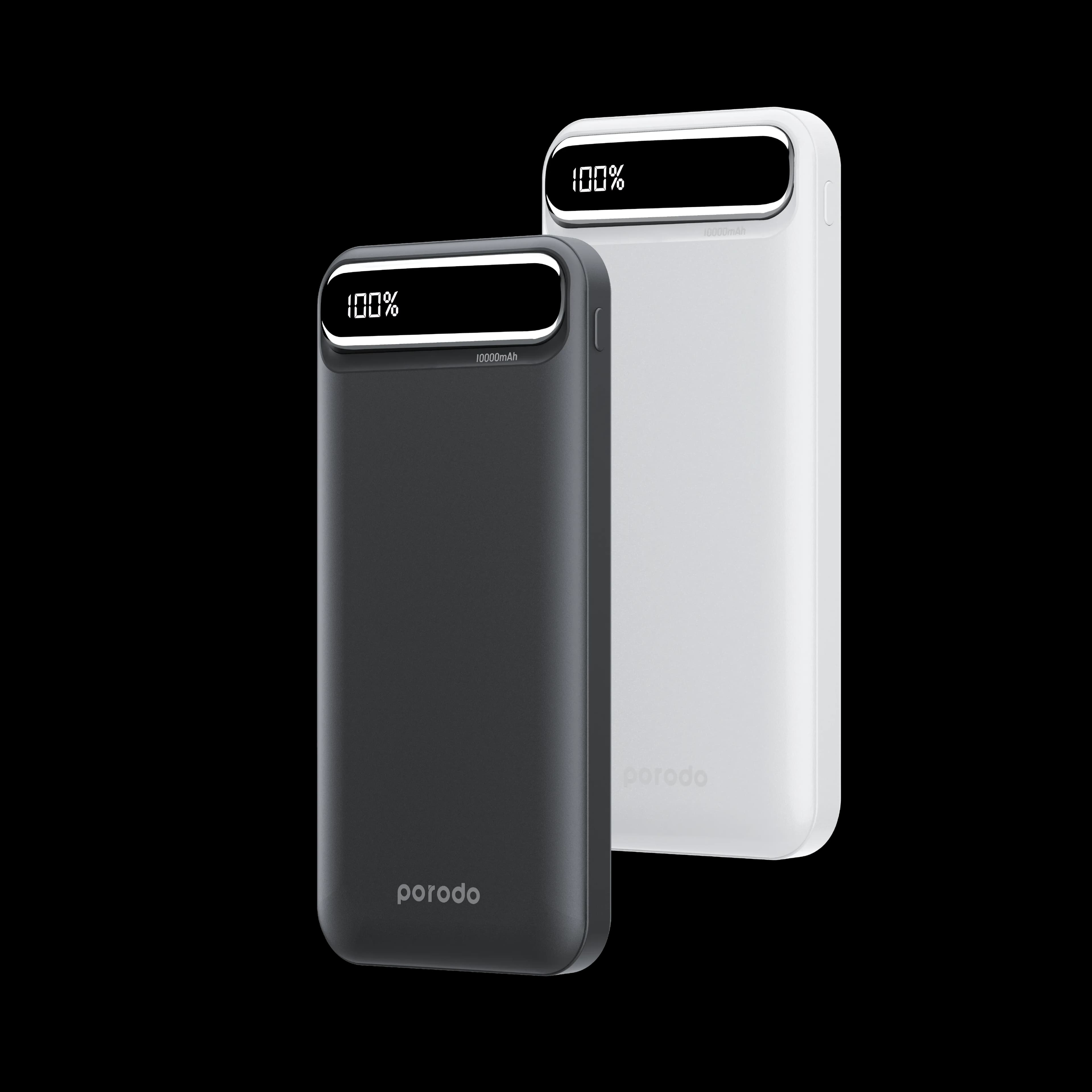 Porodo 10000mAh Power Bank with Digital Display - Portable Charging So 3