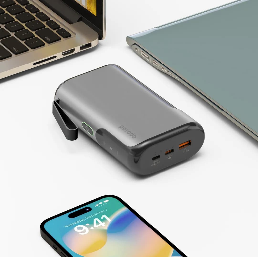 Porodo 3-in-1 10000mAh Power Bank Speaker With Phone Holder 1 Porodo 3-in-1 10000mAh Power Bank Speaker With Phone Holder 1