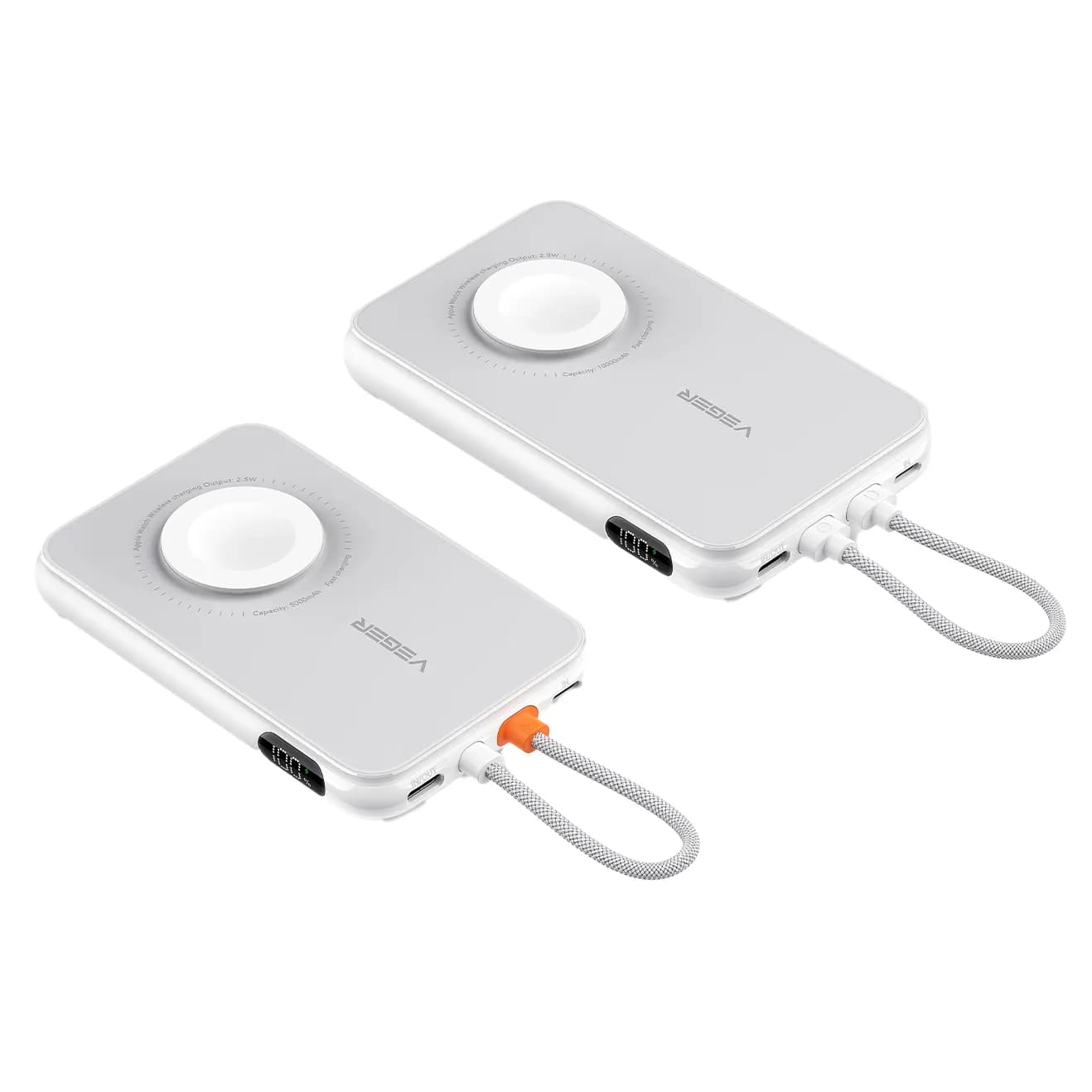 Porodo 5000mAh Slim Watch Charger Power Bank - White 1 Porodo 5000mAh Slim Watch Charger Power Bank - White 1