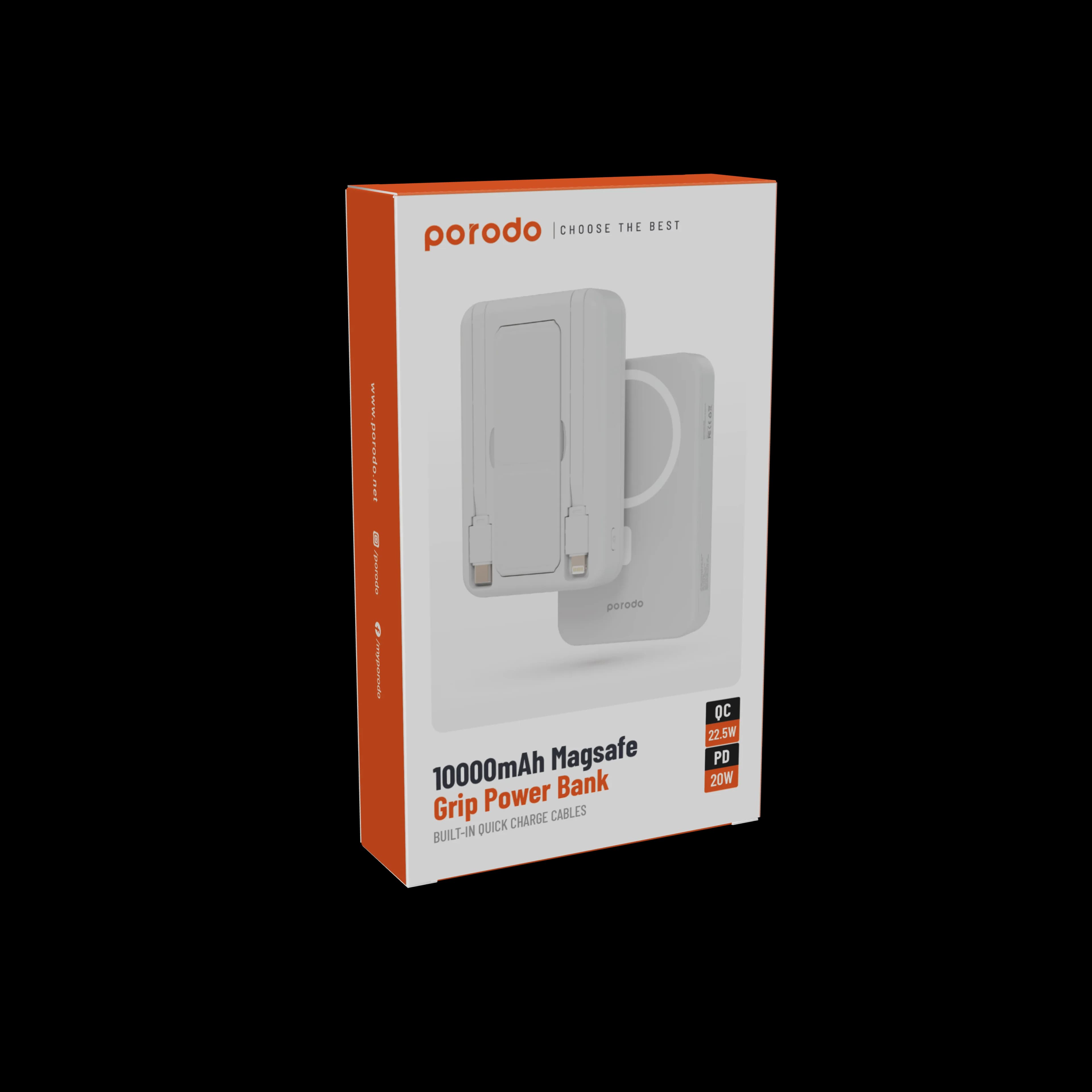 Porodo Magsafe 10K mAh Powerbank - White 4