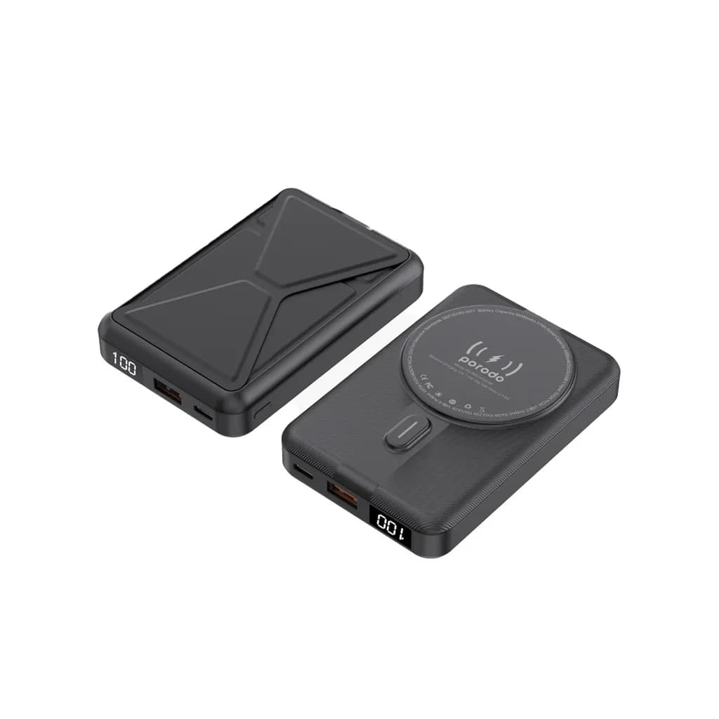 Porodo 10000mAh Digital MagSafe Power & Stand — Black 2