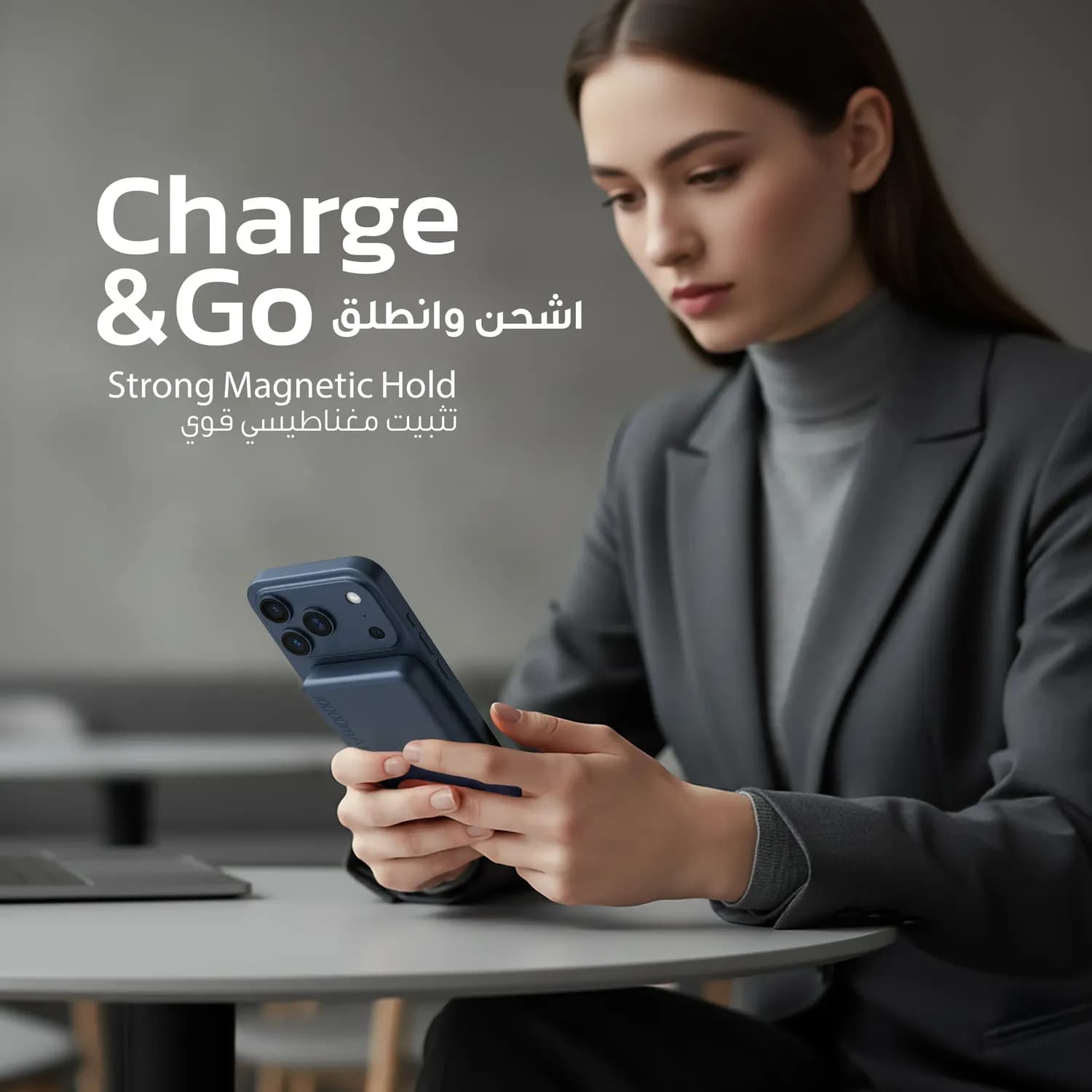 Porodo Oranzo 10000mAh Power Bank with PD20W & Magsafe Charging - Blue 3