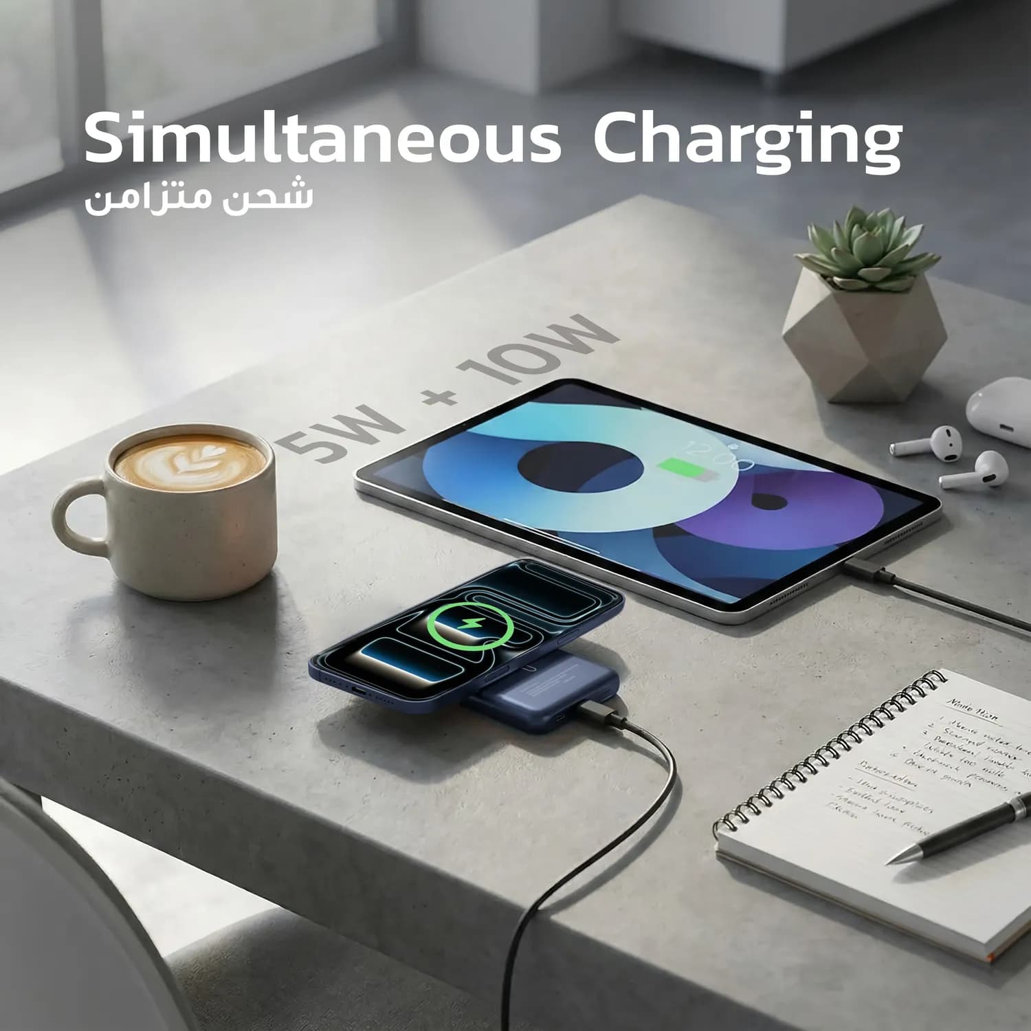 Porodo Oranzo 10000mAh Power Bank with PD20W & Magsafe Charging - Blue 5