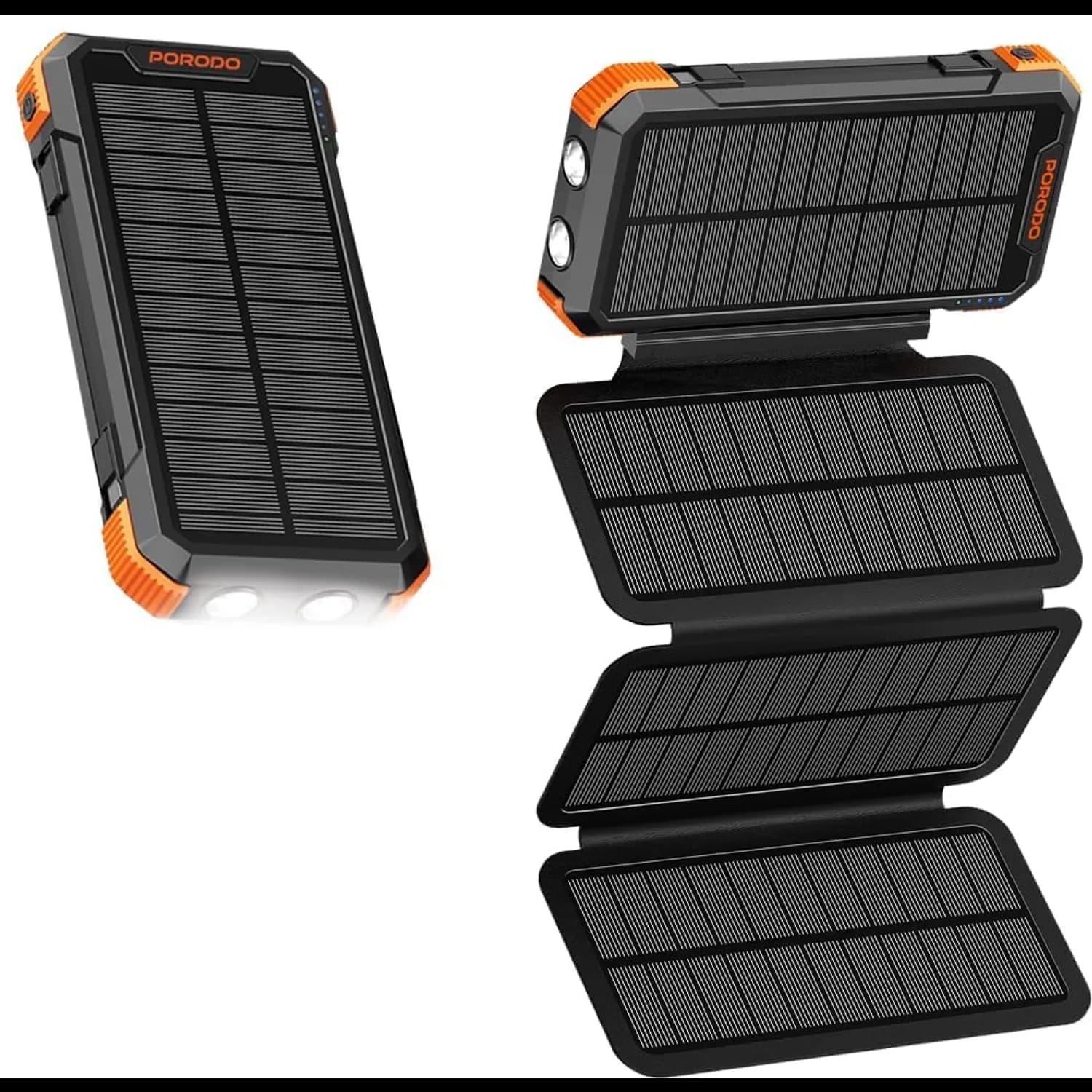 Porodo Solar Power Bank - 20000mAh, PD 20W, Black 1