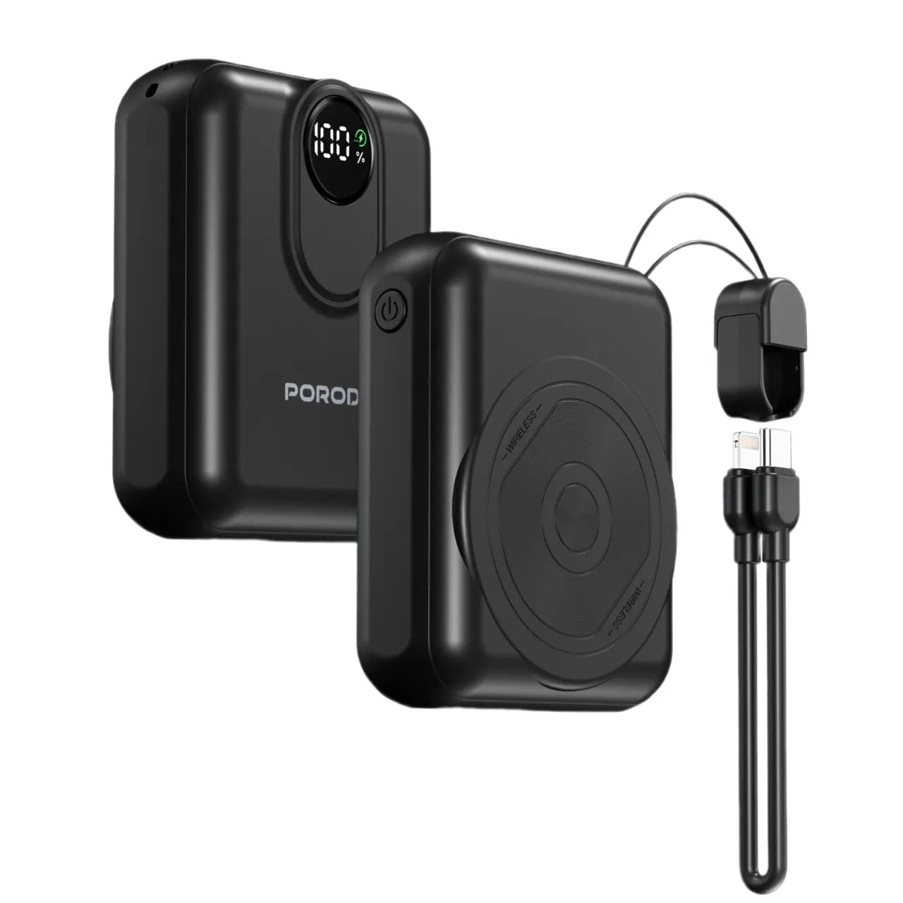 Porodo 10000mAh MagSafe Power Bank - Black 2