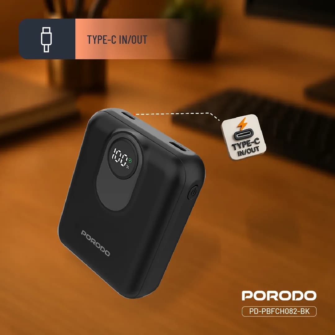 Porodo 10000mAh MagSafe Power Bank - Black 4