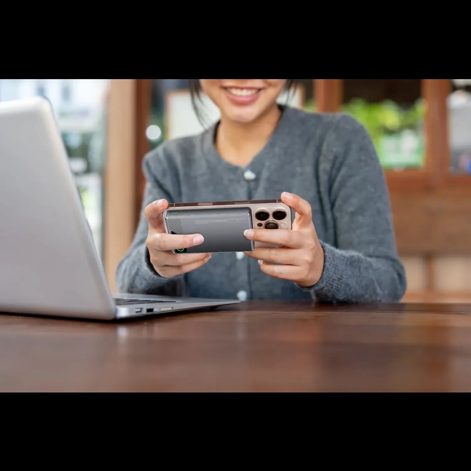 Porodo Power Bank SlimMag - 10000mAh, Gray 3