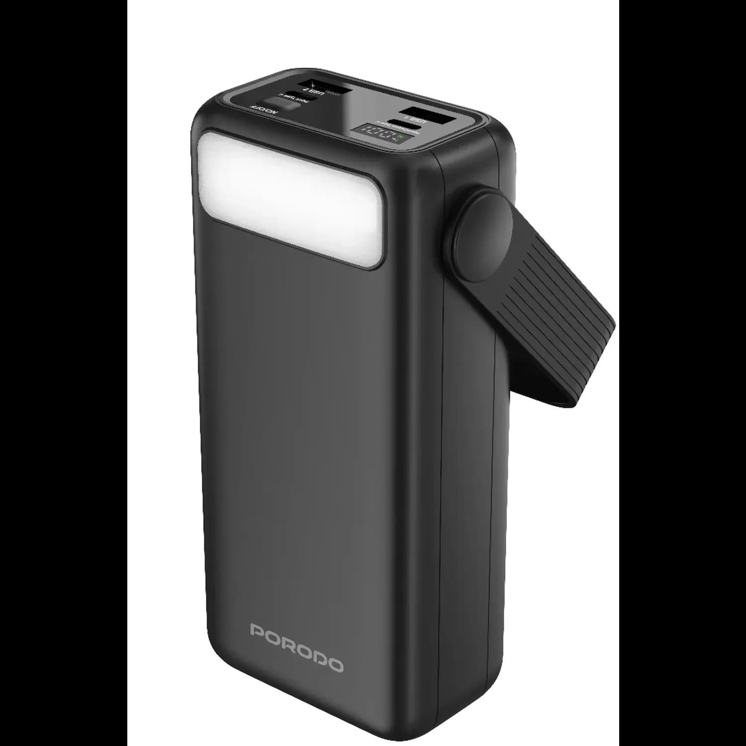 Porodo Power Bank Lara - 30000mAh, Integrated Cables & Flashlight, Black 1 Porodo Power Bank Lara - 30000mAh, Integrated Cables & Flashlight, Black 1