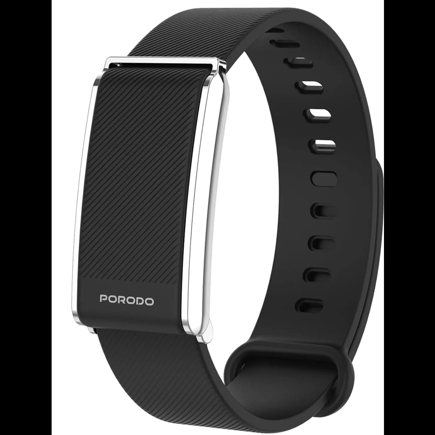 Porodo Smart Fitband TRACKFIT - Screenless, 30 Days Battery, Black — Black Porodo Smart Fitband TRACKFIT - Screenless, 30 Days Battery, Black — Black