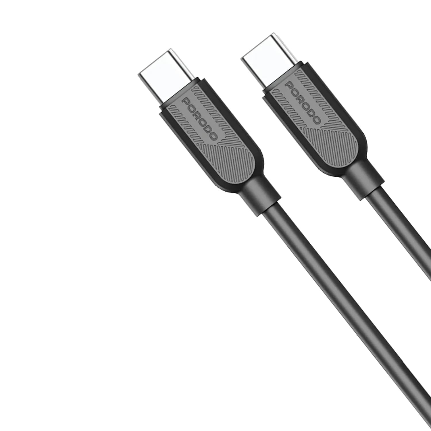 Porodo USB-C to USB-C Fast Charging Cable - 27W PD, 1M, Black 1 Porodo USB-C to USB-C Fast Charging Cable - 27W PD, 1M, Black 1