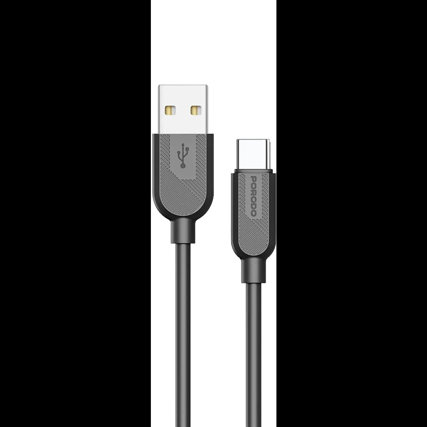 Porodo USB-A to USB-C Cable - 1M Silicone, 12W, Black 1 Porodo USB-A to USB-C Cable - 1M Silicone, 12W, Black 1