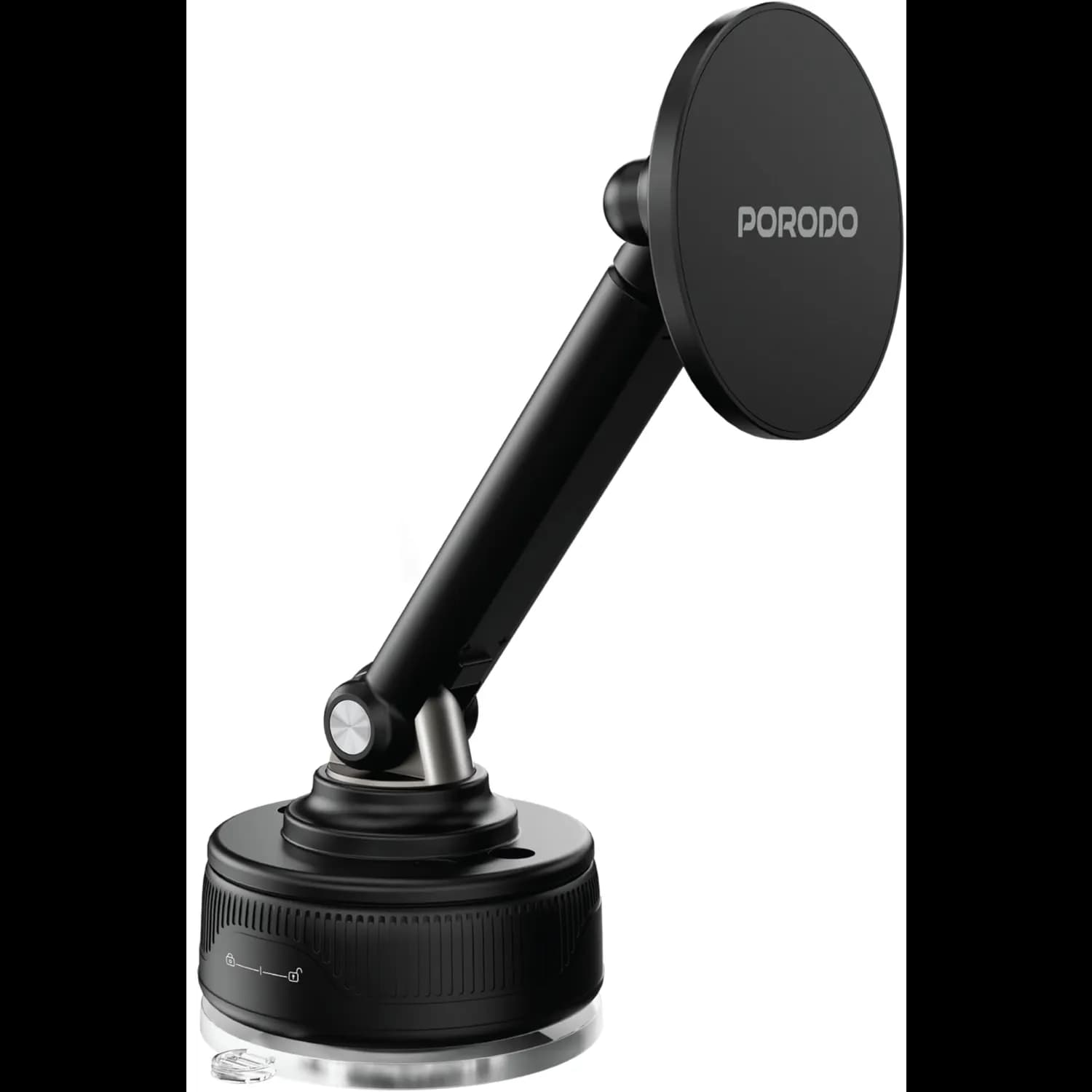 Porodo Car Phone Holder - MagSafe Compatible, Telescopic Arm, Black 1