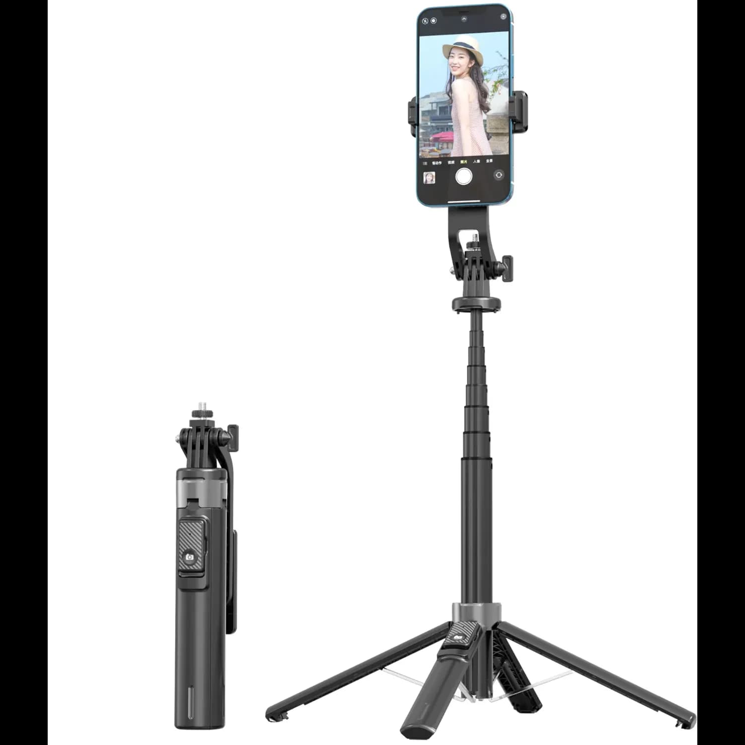 Porodo Selfie Stick - Dual Lighting, Remote Shutter, Black 1 Porodo Selfie Stick - Dual Lighting, Remote Shutter, Black 1