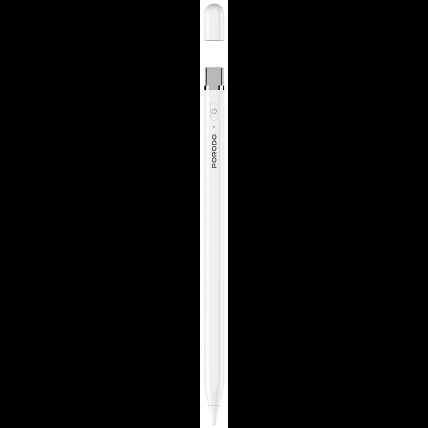 Porodo Smart Stylus Pen - Magnetic, White — Black 2