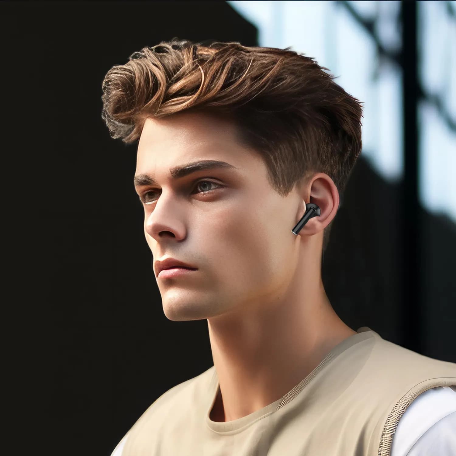 Porodo Bluetooth Earbuds Soundtec True Flex - Dual Mode, Black 5