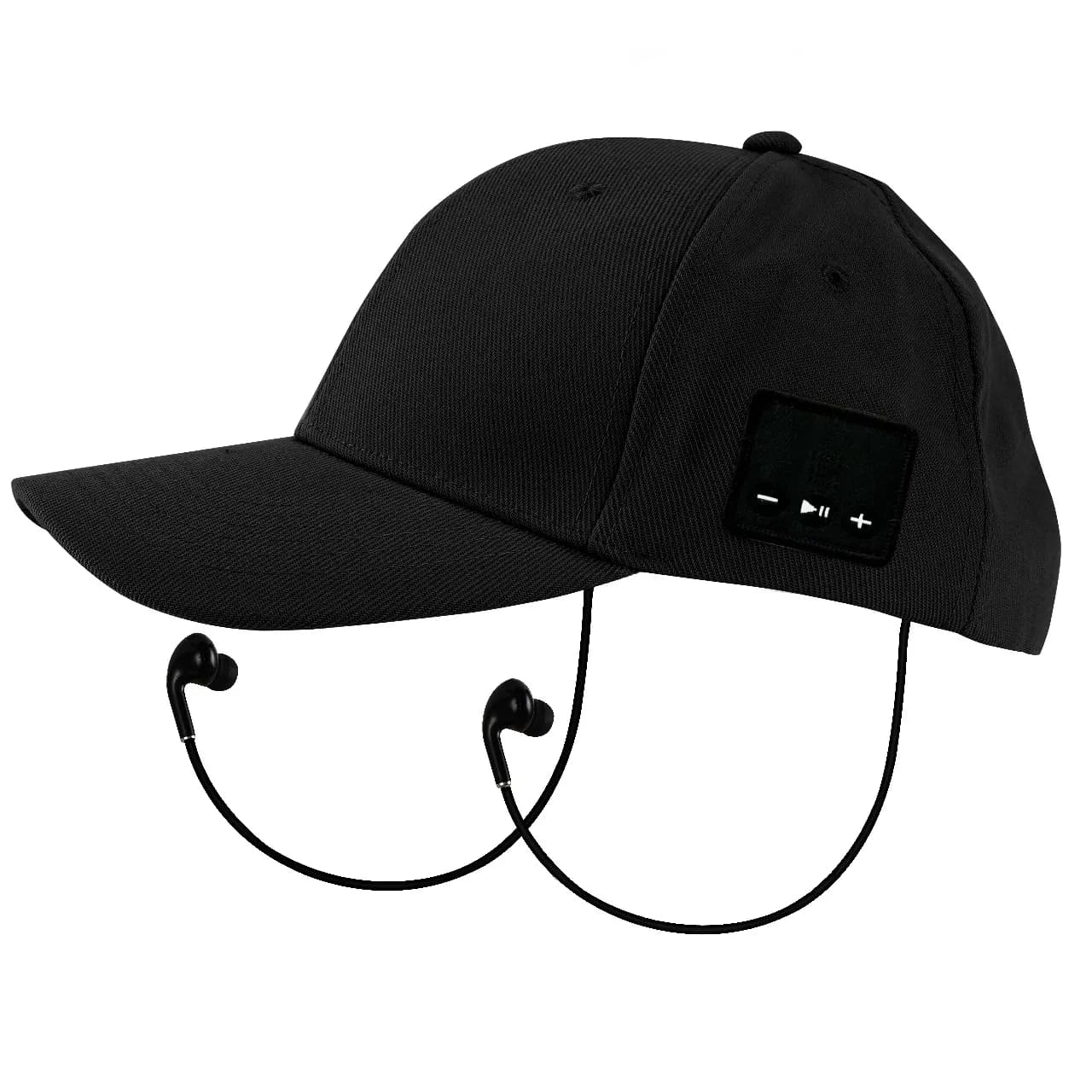 Porodo Soundtec Wireless Audio Bluetooth Hat with Stereo Speakers & Mi — Black 2