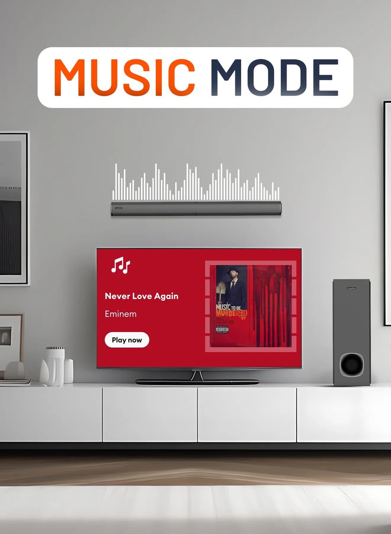Porodo Soundtec 2.1CH Bluetooth Soundbar System 100W - Black 3