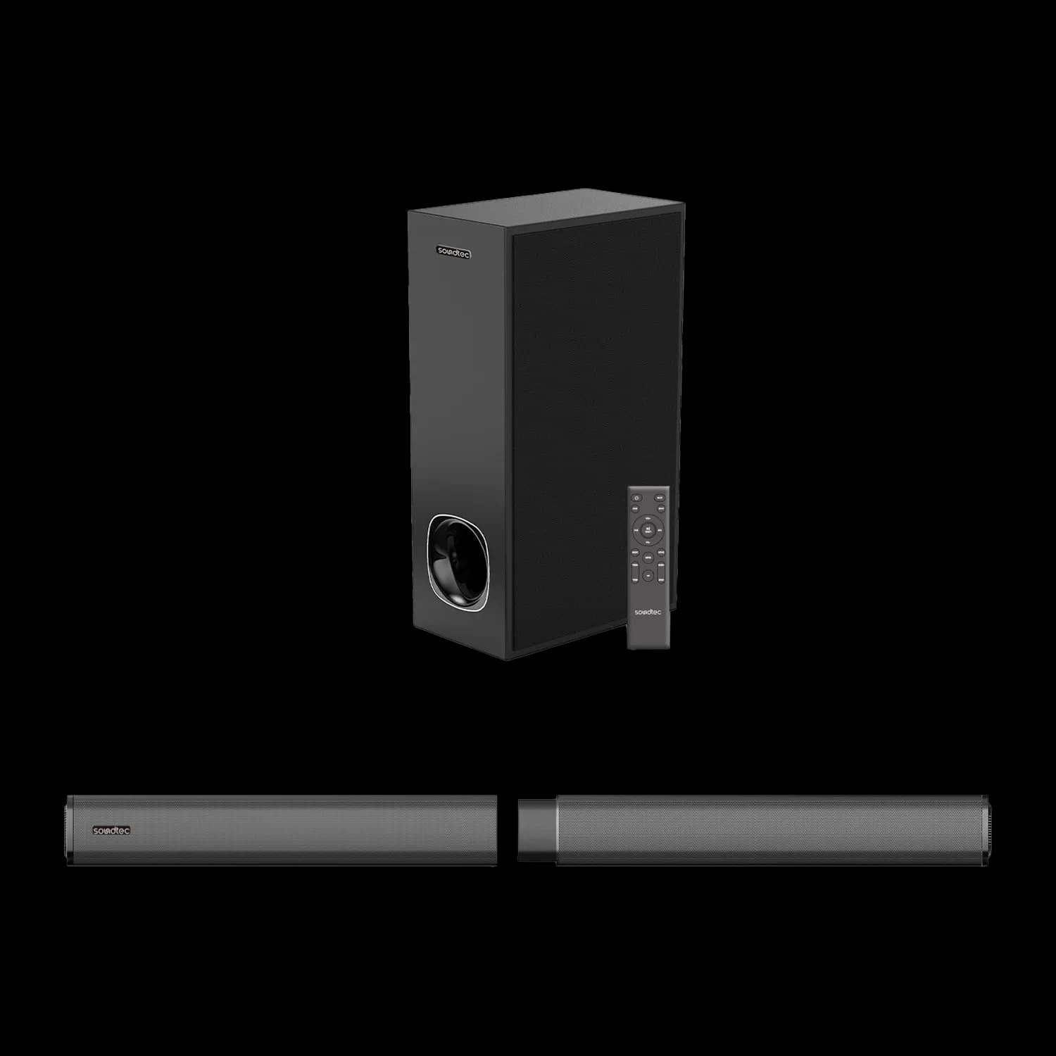 Porodo Soundtec 2.1CH Bluetooth Soundbar System 100W - Black 4