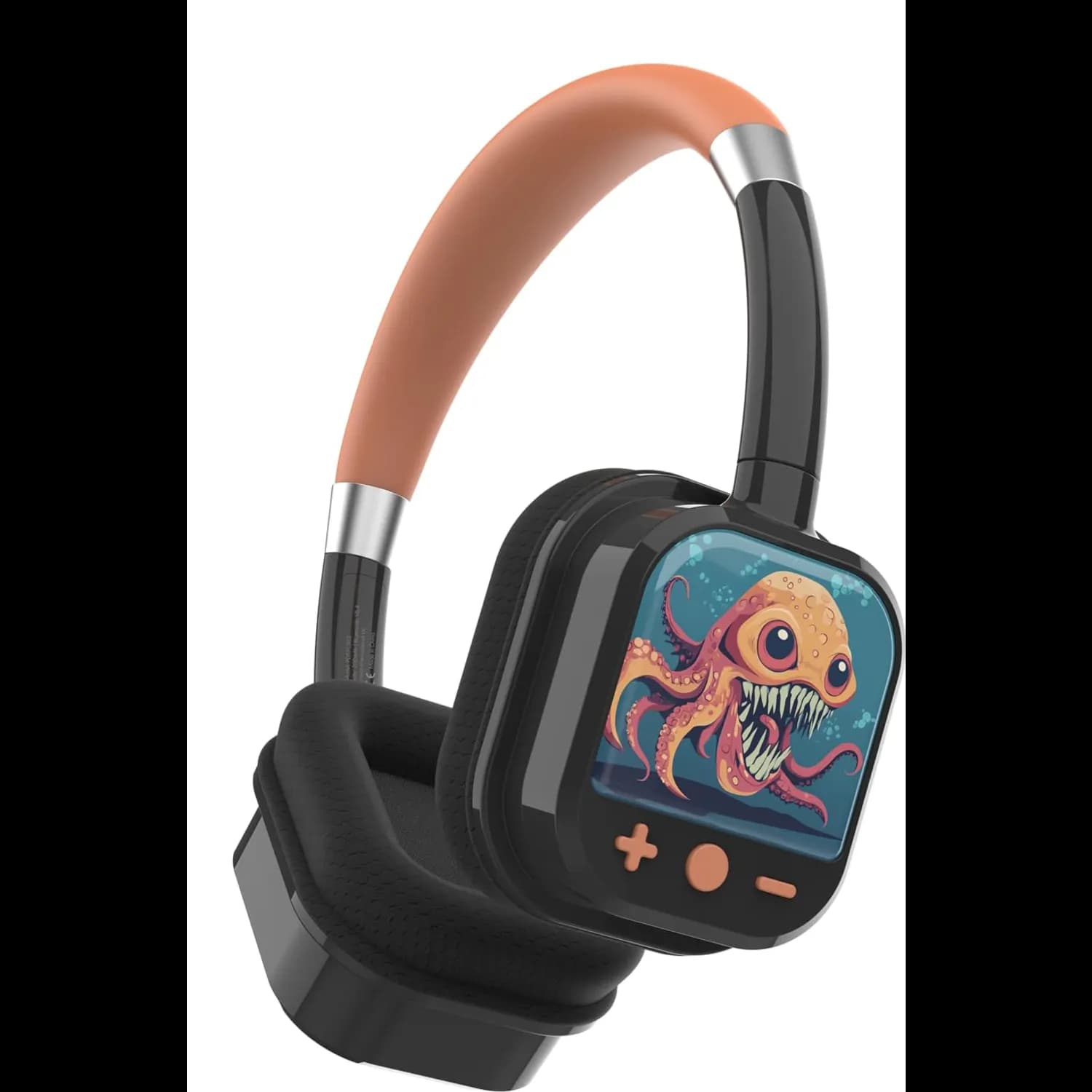 Porodo Kids Bluetooth Headphones Soundtec Yotowave - 25H Playtime, Orange-Black 1