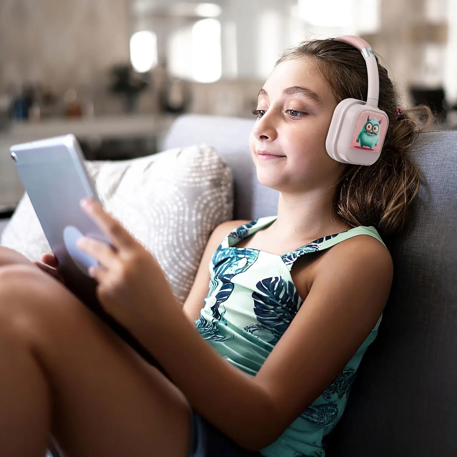 Porodo Kids Bluetooth Headphones Soundtec Yotowave - Wireless, Pink — Pink 3
