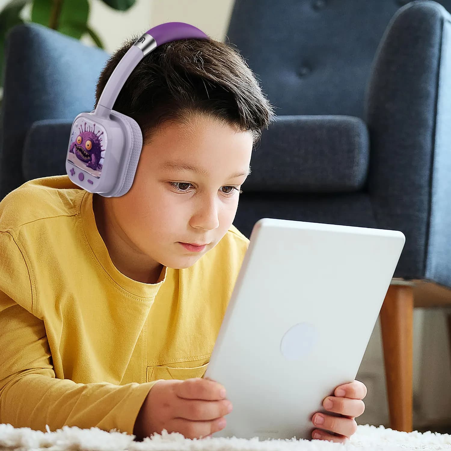 Porodo Kids Bluetooth Headphones Soundtec Yotowave - 25H Playtime, Purple 2