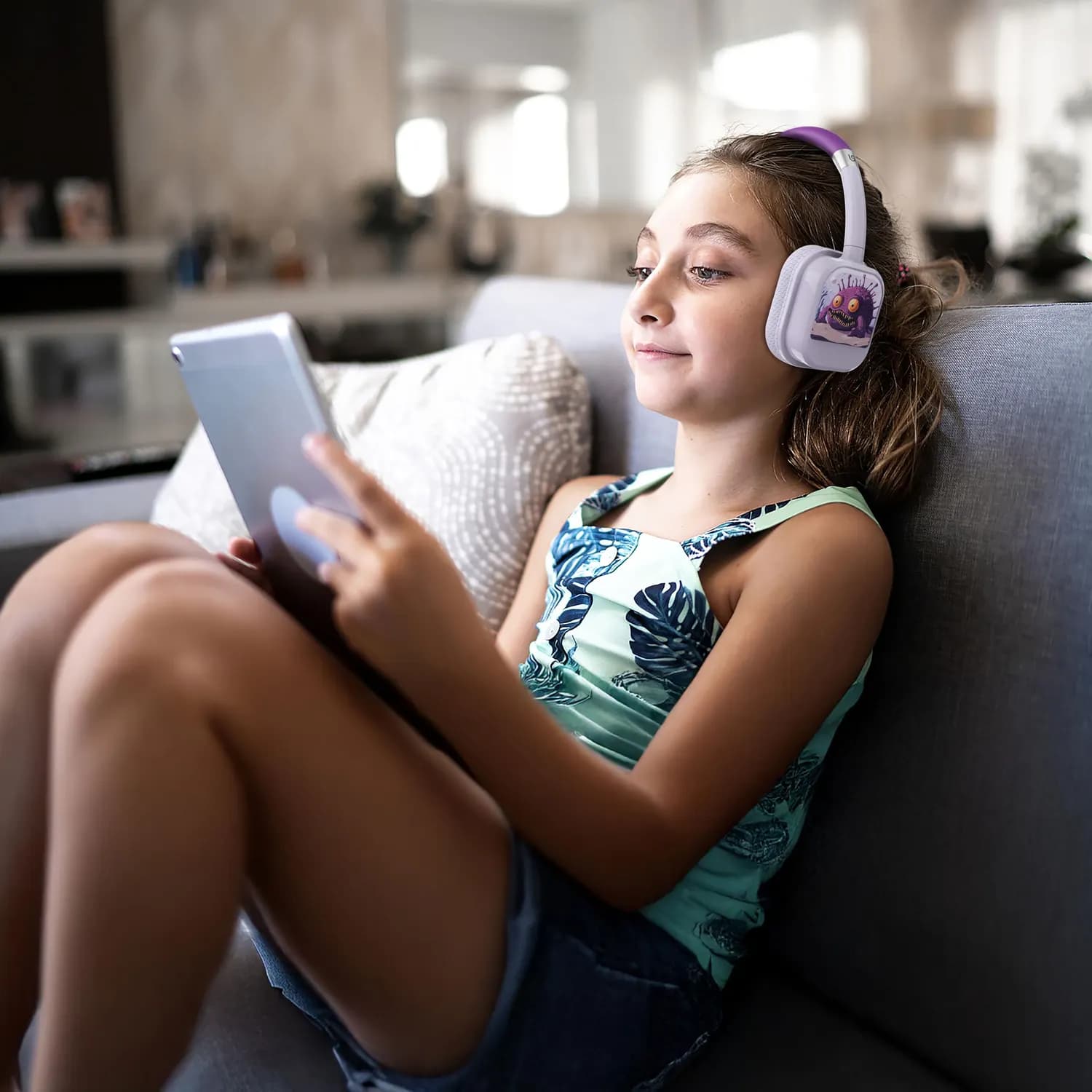 Porodo Kids Bluetooth Headphones Soundtec Yotowave - 25H Playtime, Purple 3