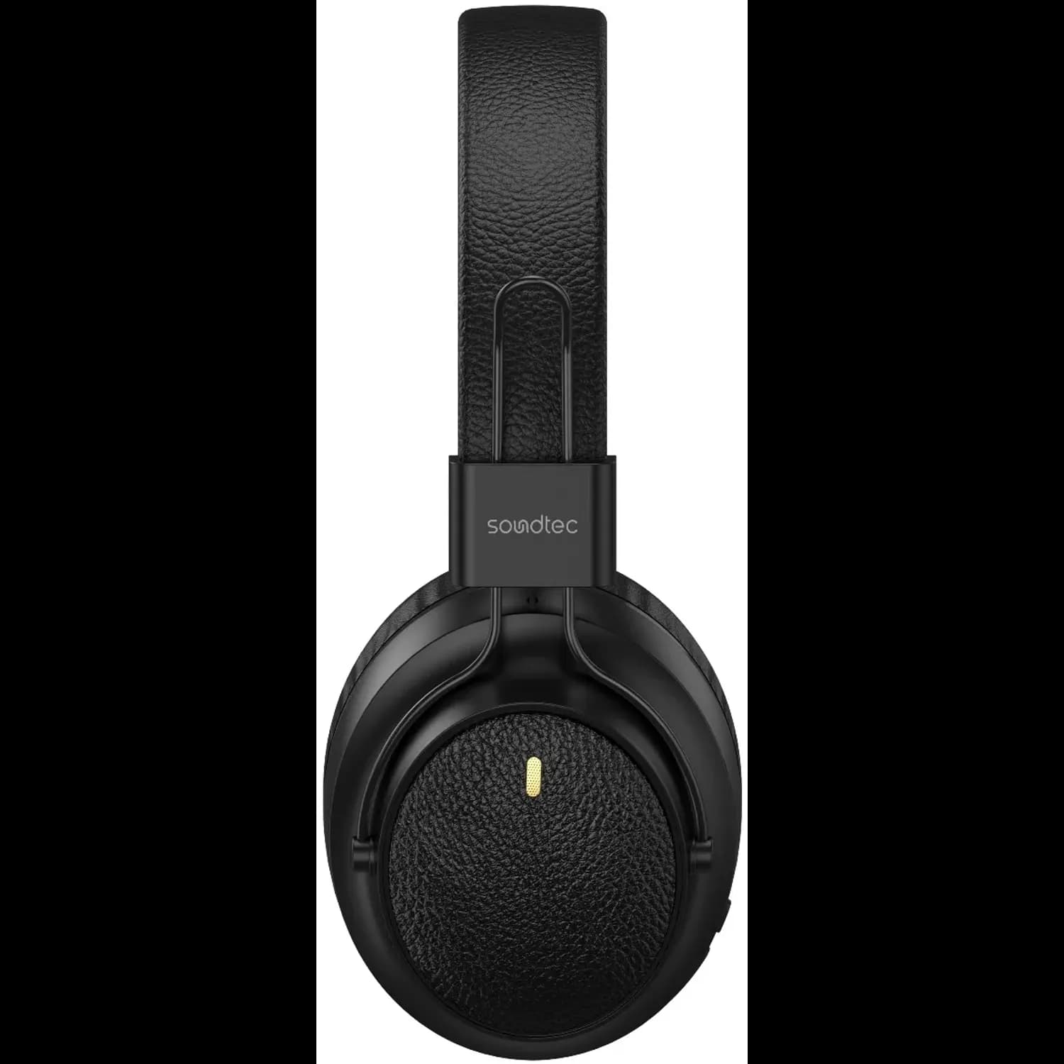 Porodo Wireless Stereo Headphones - Leather Finish, Black 3