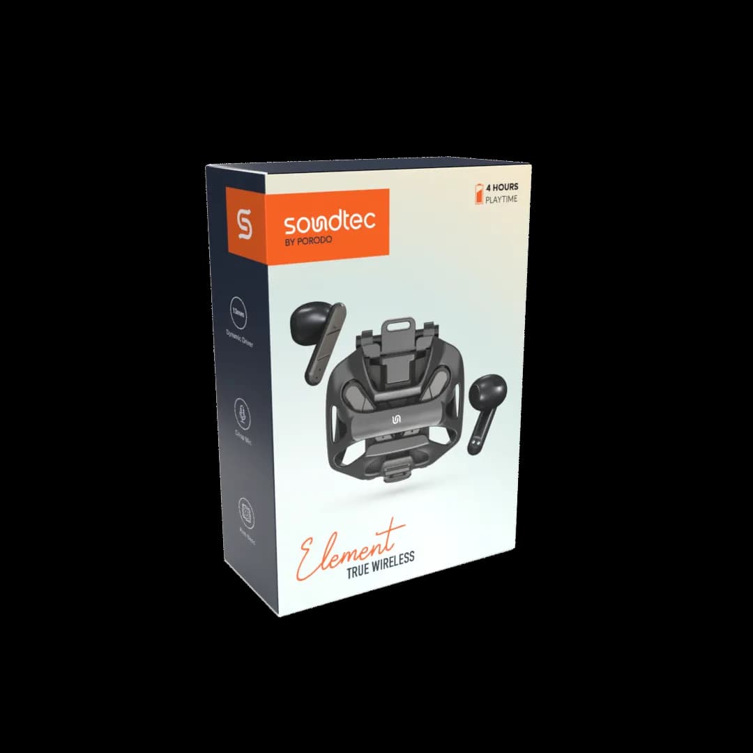 Porodo Soundtec Element True Wireless Earbuds — Black 2