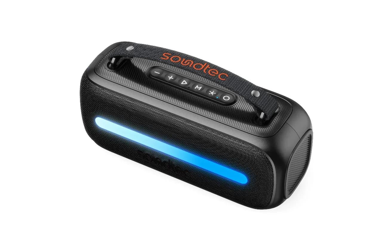 Porodo Soundtec Gala Lite Portable RGB Speaker - Black 2