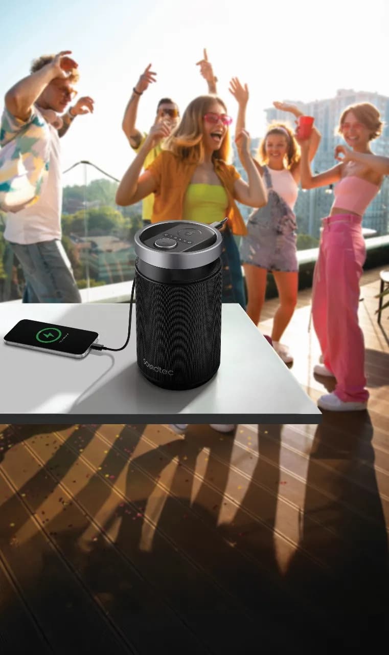 Porodo Soundtec Tiesto Portable Karaoke Speaker - Black 1 Porodo Soundtec Tiesto Portable Karaoke Speaker - Black 1