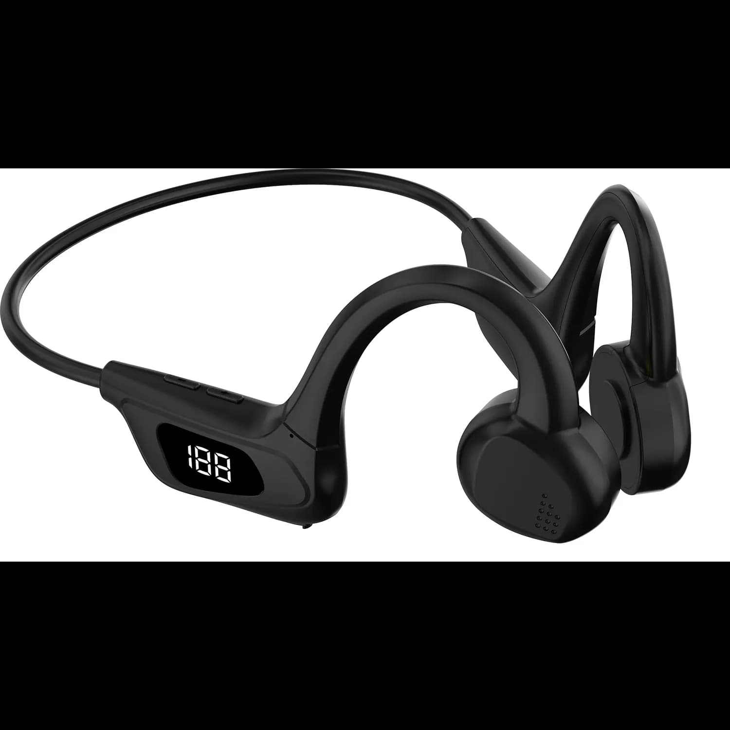 Porodo Bone Conduction Wireless Headset - Bluetooth 5.0, Black 1