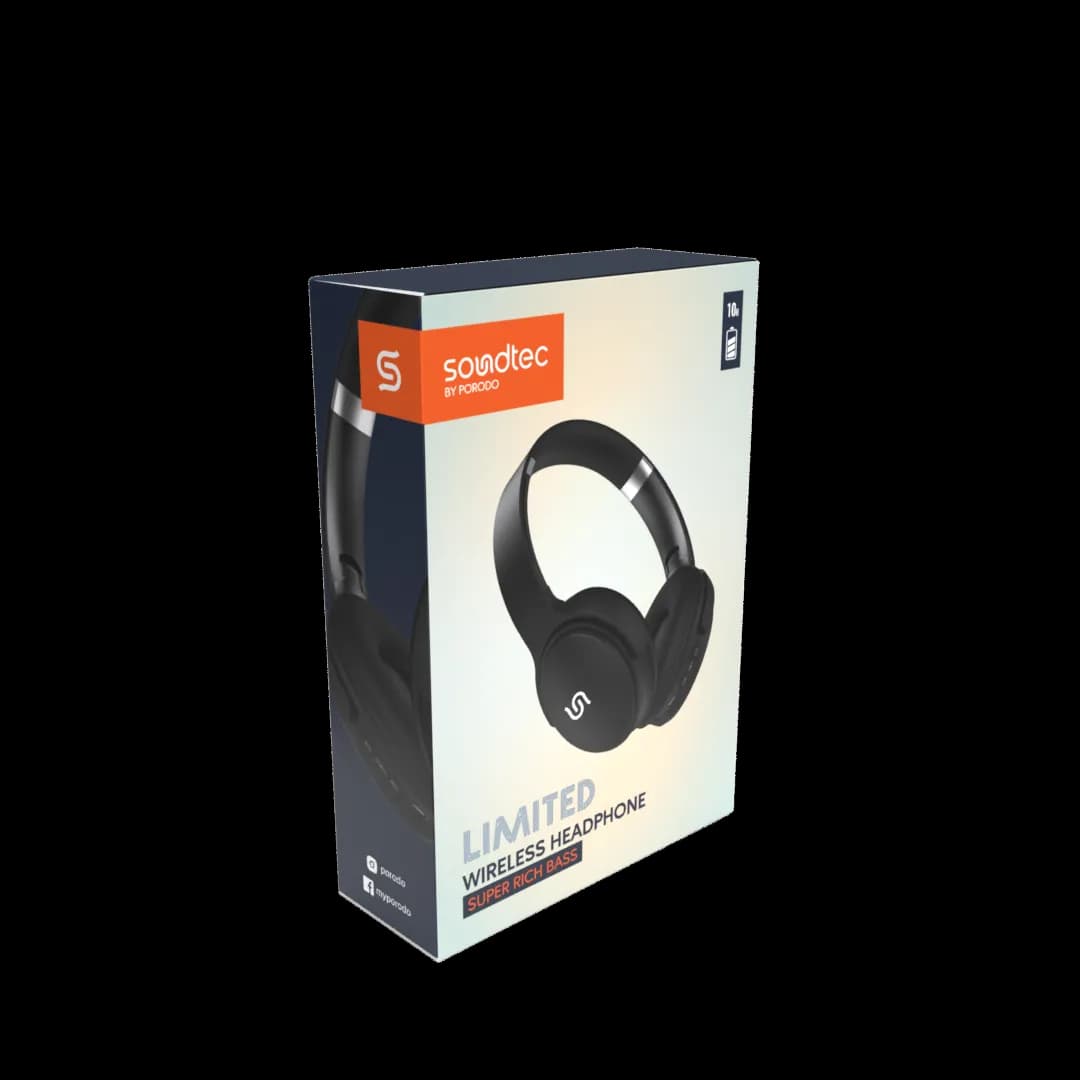 Porodo Soundtec Limited Wireless Headphone — Black 2