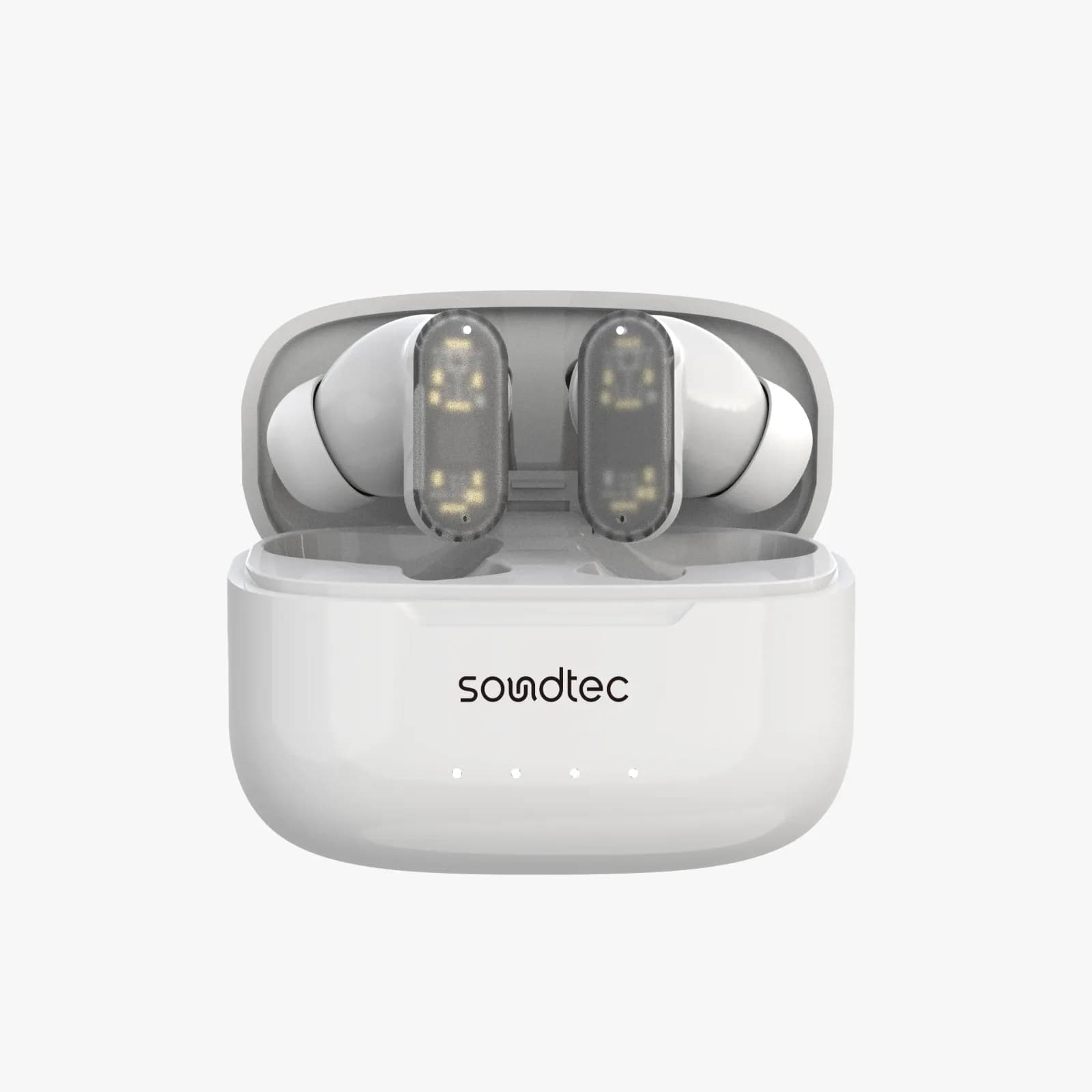 Porodo Soundtec ANC & ENC TWS with Transparent Earbuds - White 4