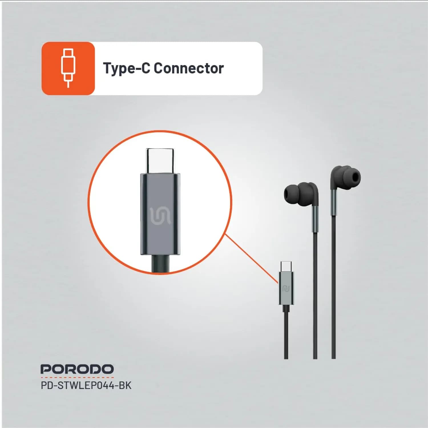 Porodo Wireless Headphone Soundtec Primo - Noise Cancellation, Black 5