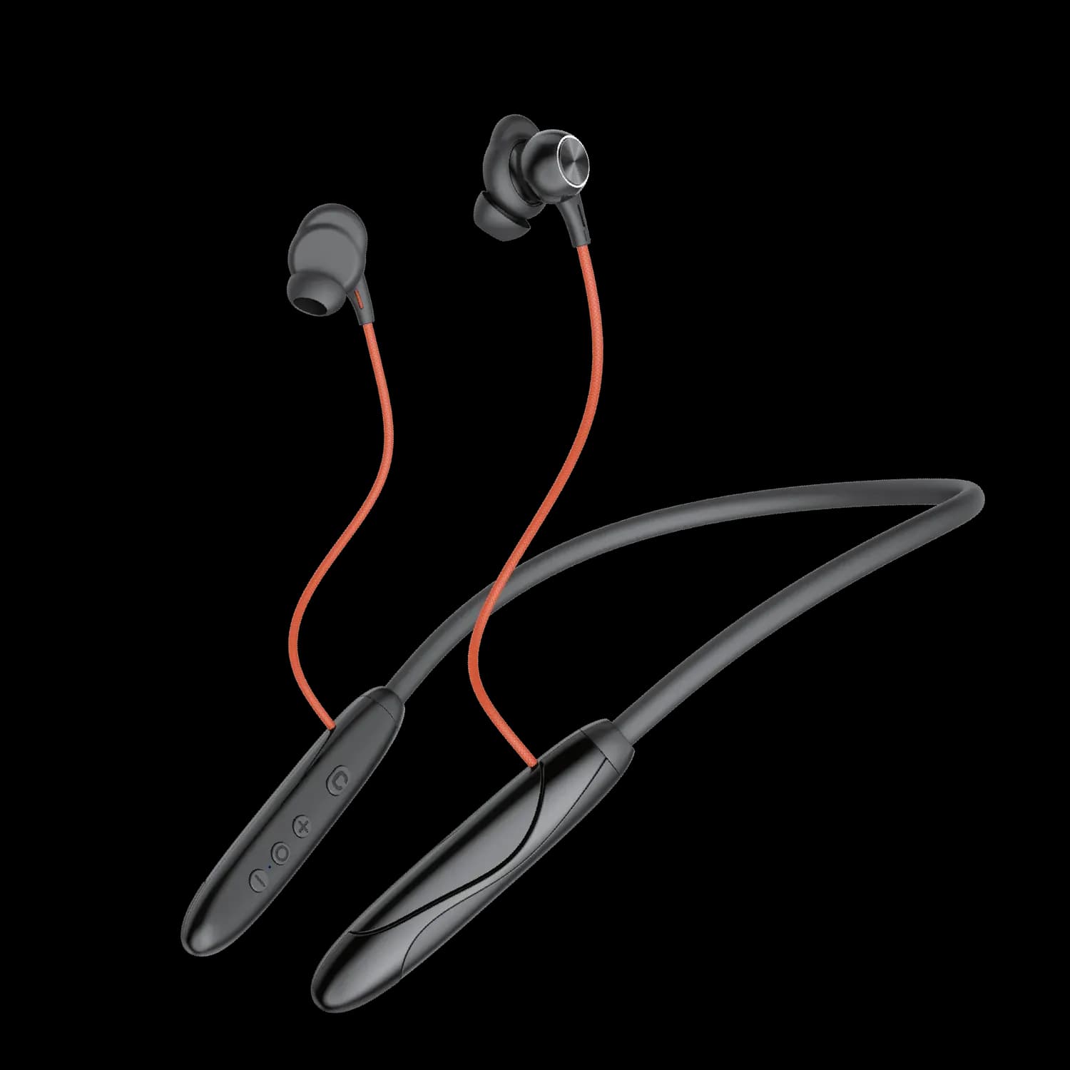 Porodo Neckband Earphones - ENC, Bluetooth 5.3, Black 1