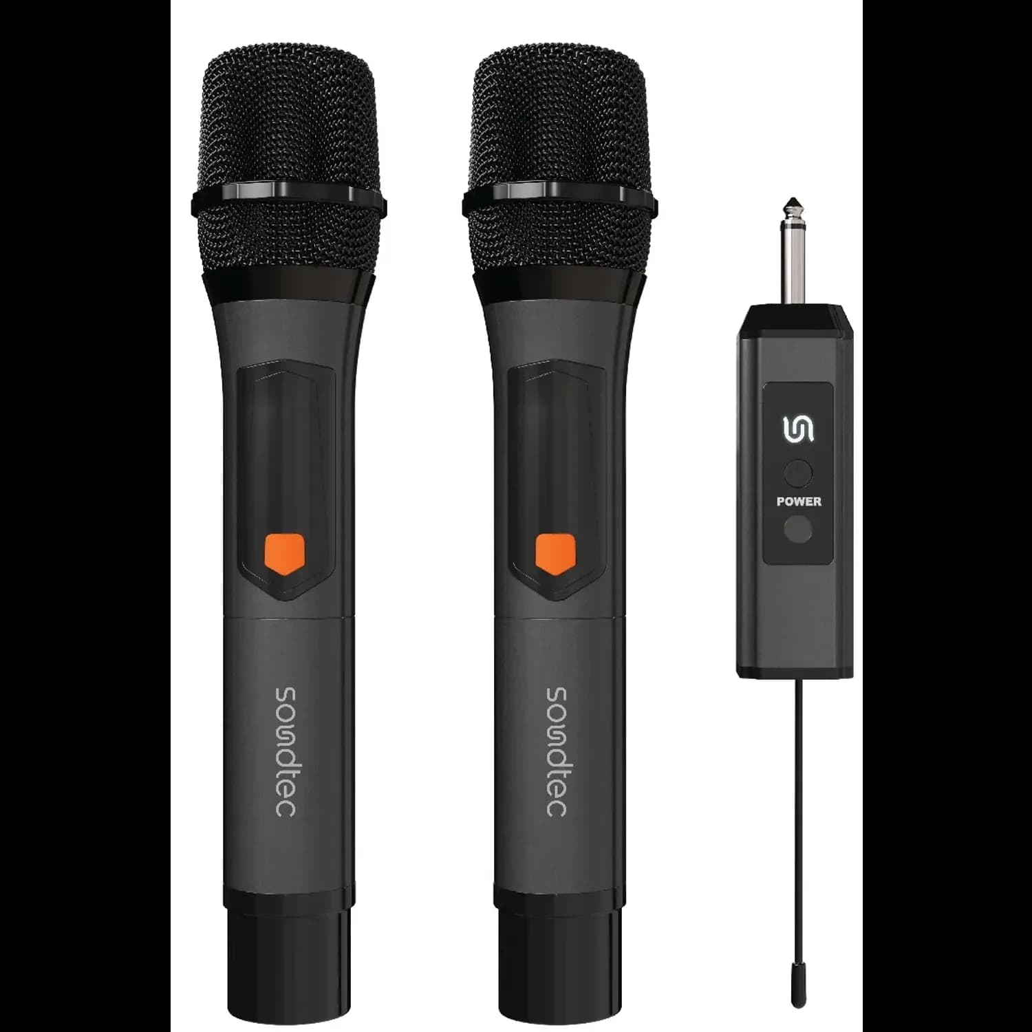 Porodo Wireless Microphone Soundtec Duo - Aluminum, Black 1 Porodo Wireless Microphone Soundtec Duo - Aluminum, Black 1